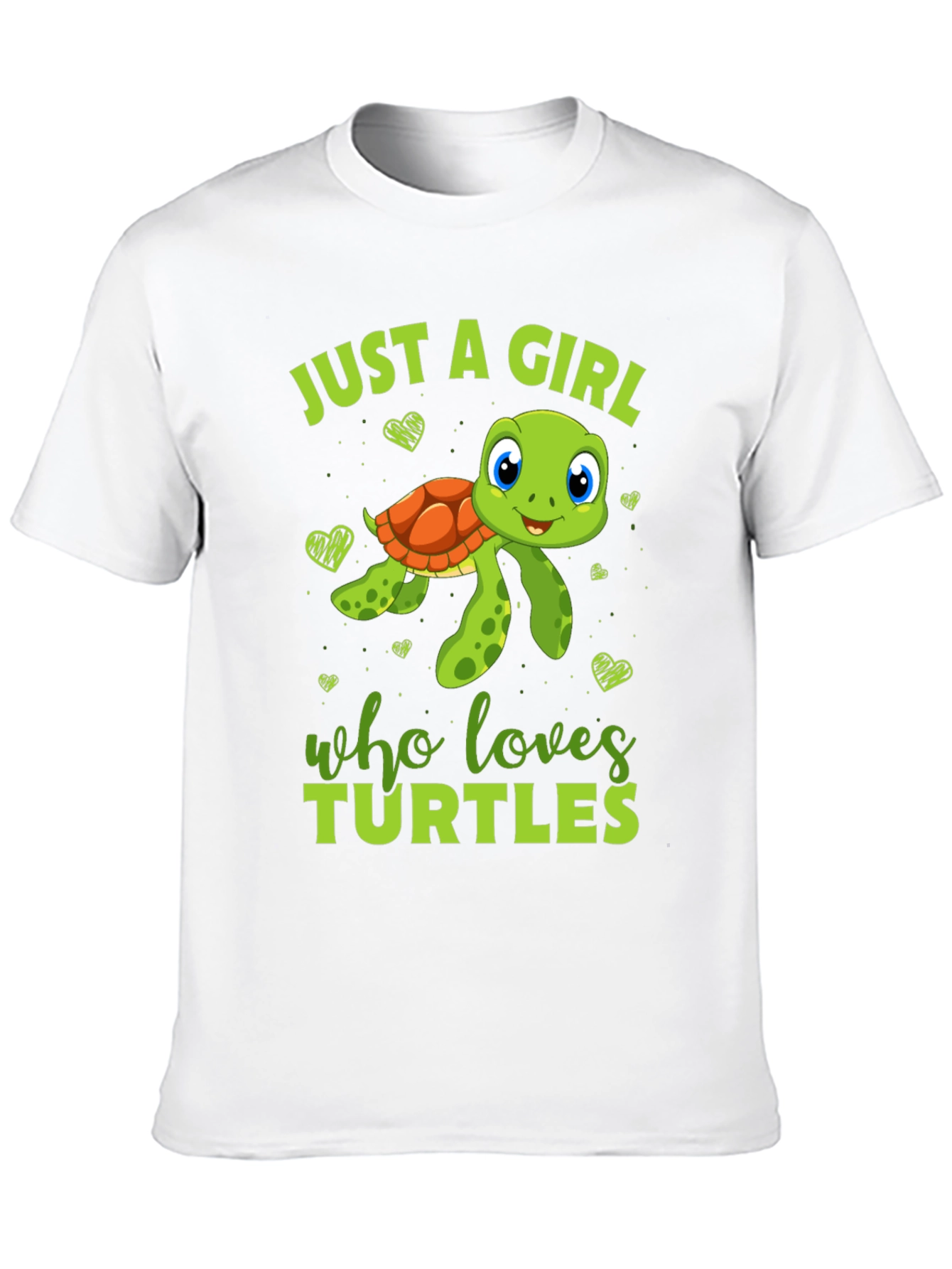 Girl Who Loves Turtles Black T-Shirt