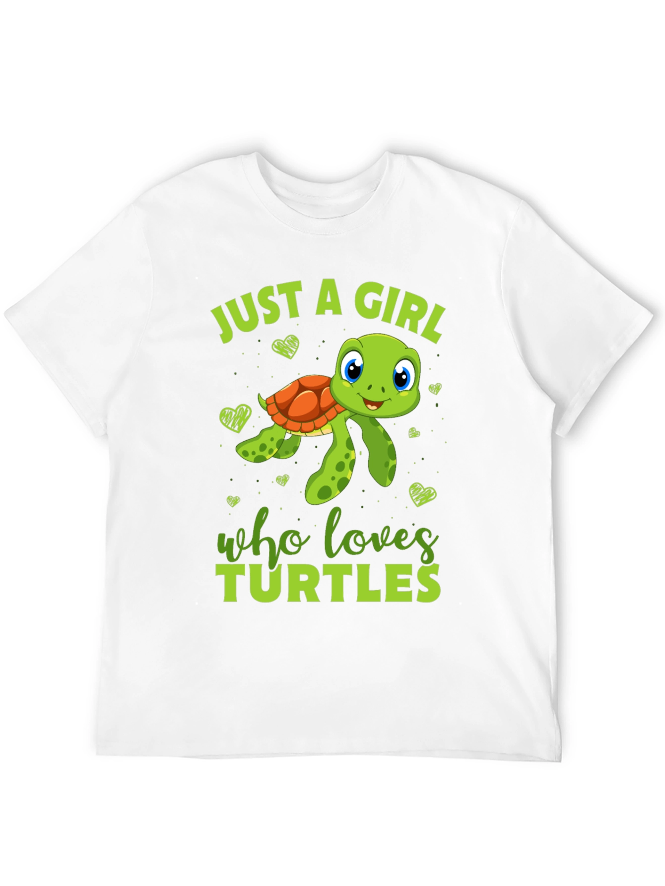 Girl Who Loves Turtles Black T-Shirt