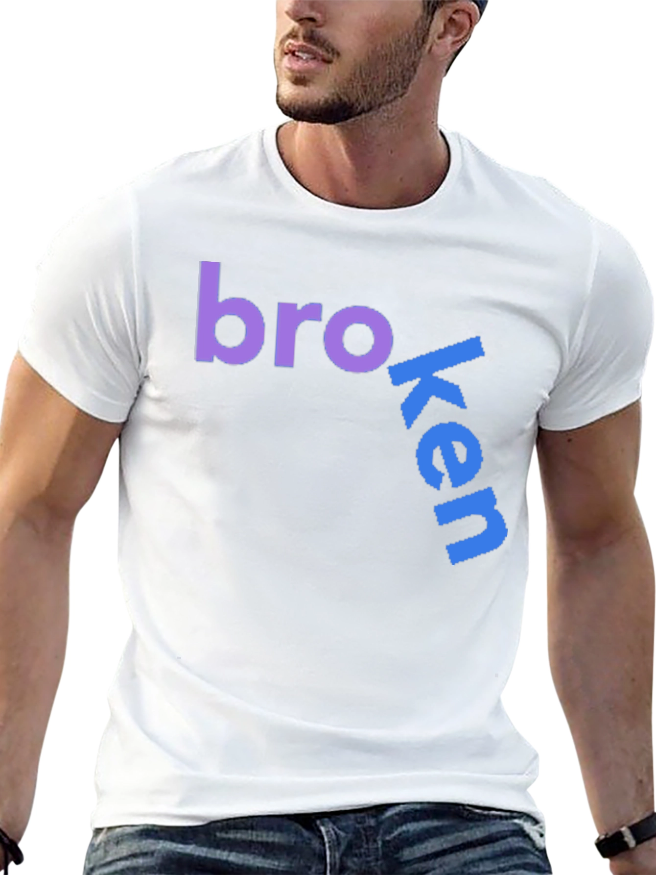 Broken Bro Graphic Tee - Comfy Cotton Blend