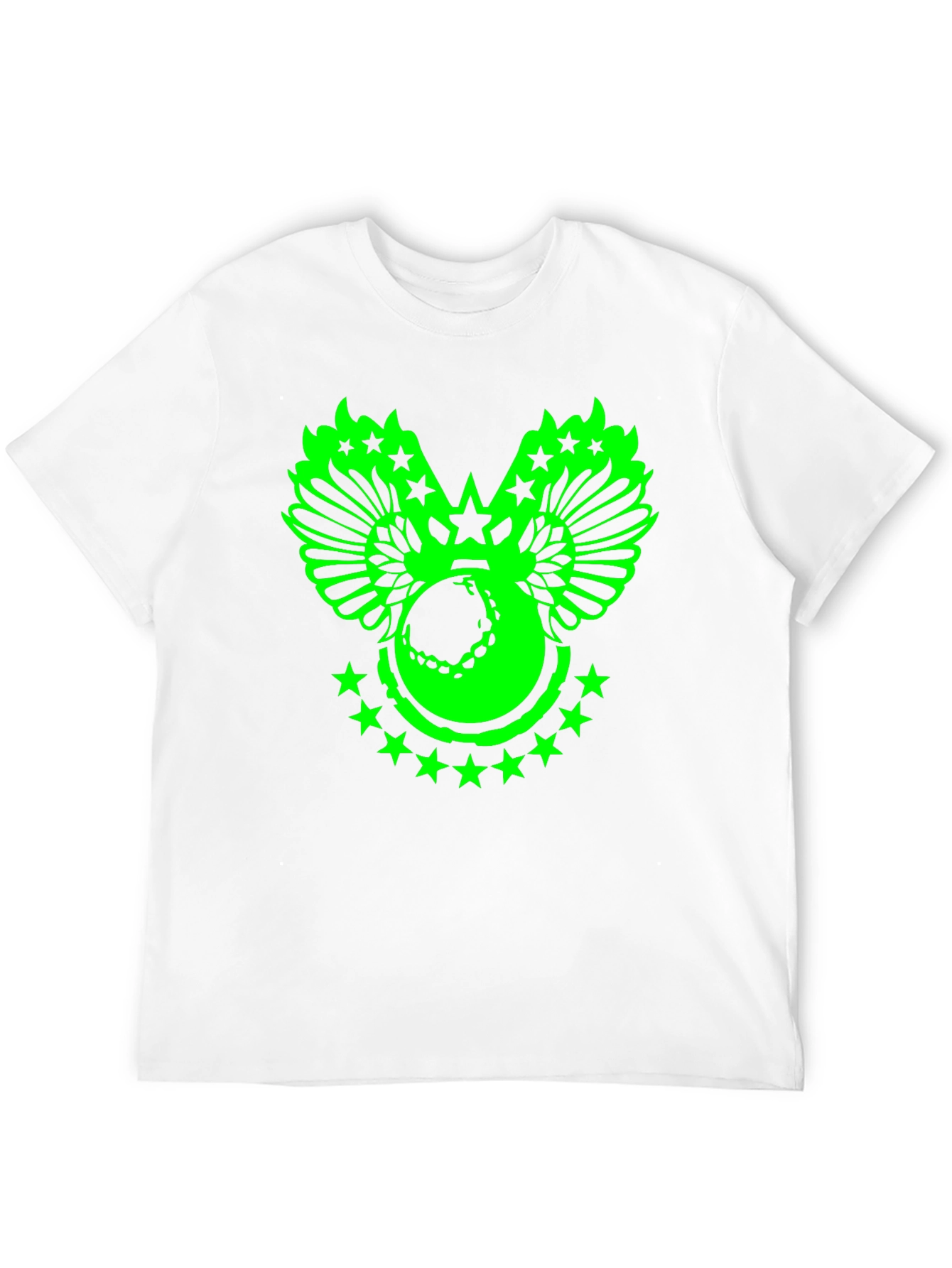 Mens Black T-Shirt with Graphic Print