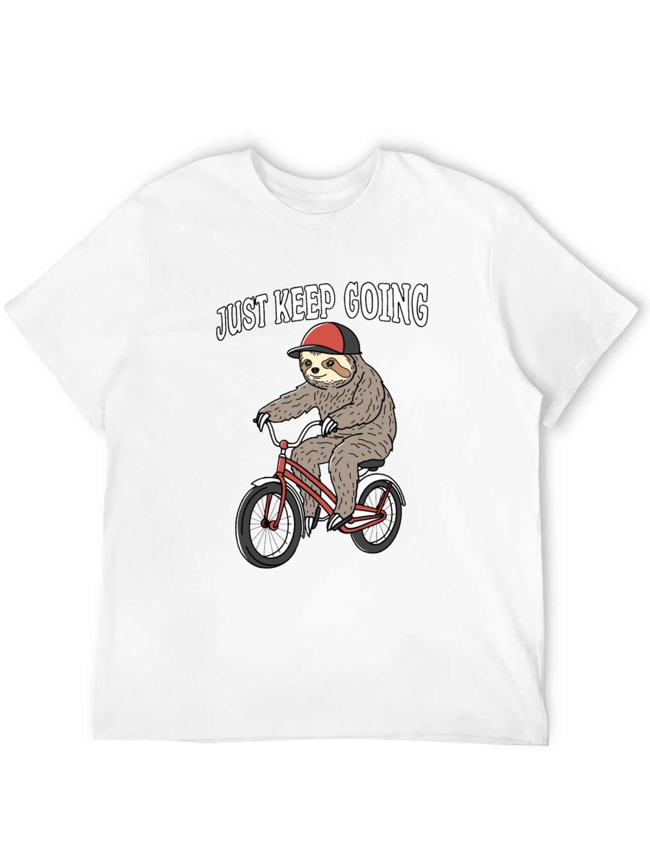 Just Keep Going Sloth on Bike Tee