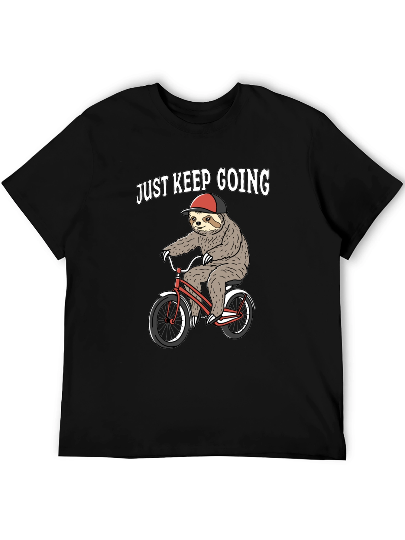 Just Keep Going Sloth on Bike Tee