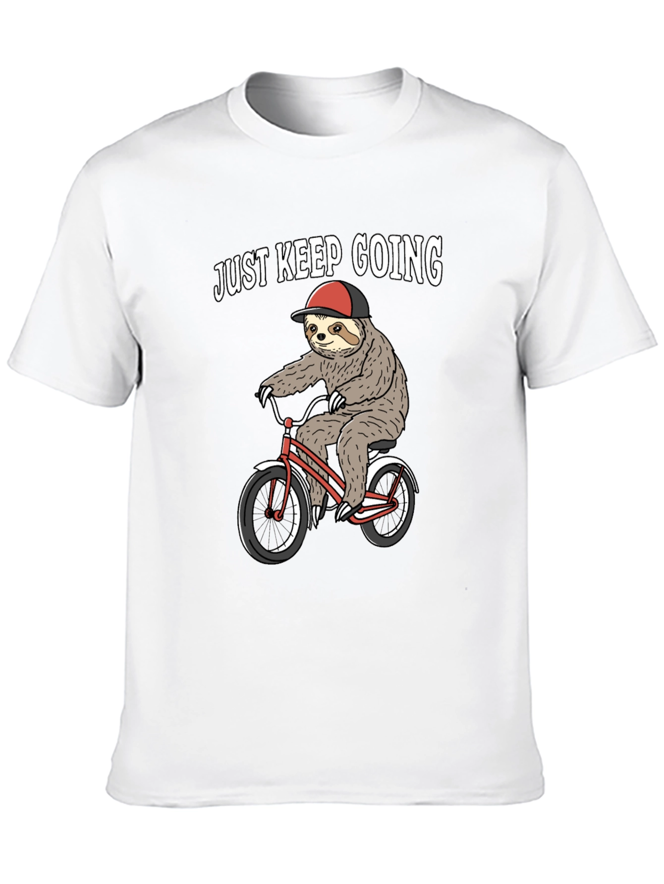 Just Keep Going Sloth on Bike Tee