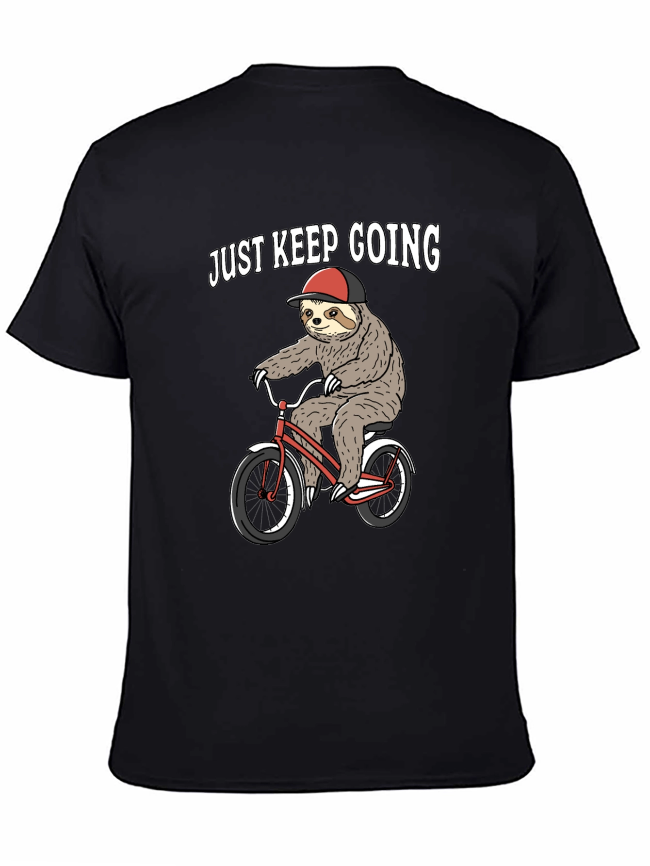 Just Keep Going Sloth on Bike Tee