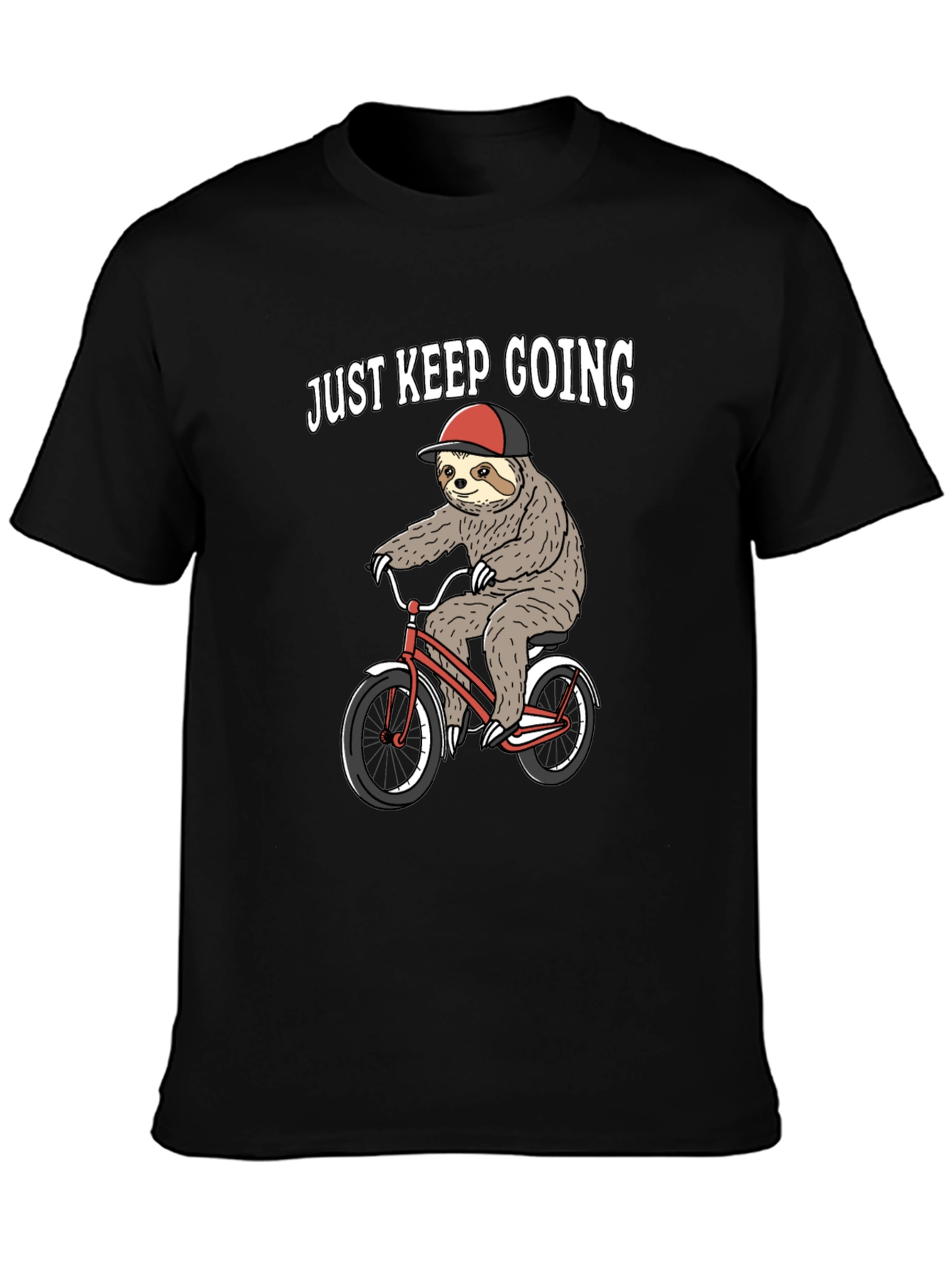 Just Keep Going Sloth on Bike Tee