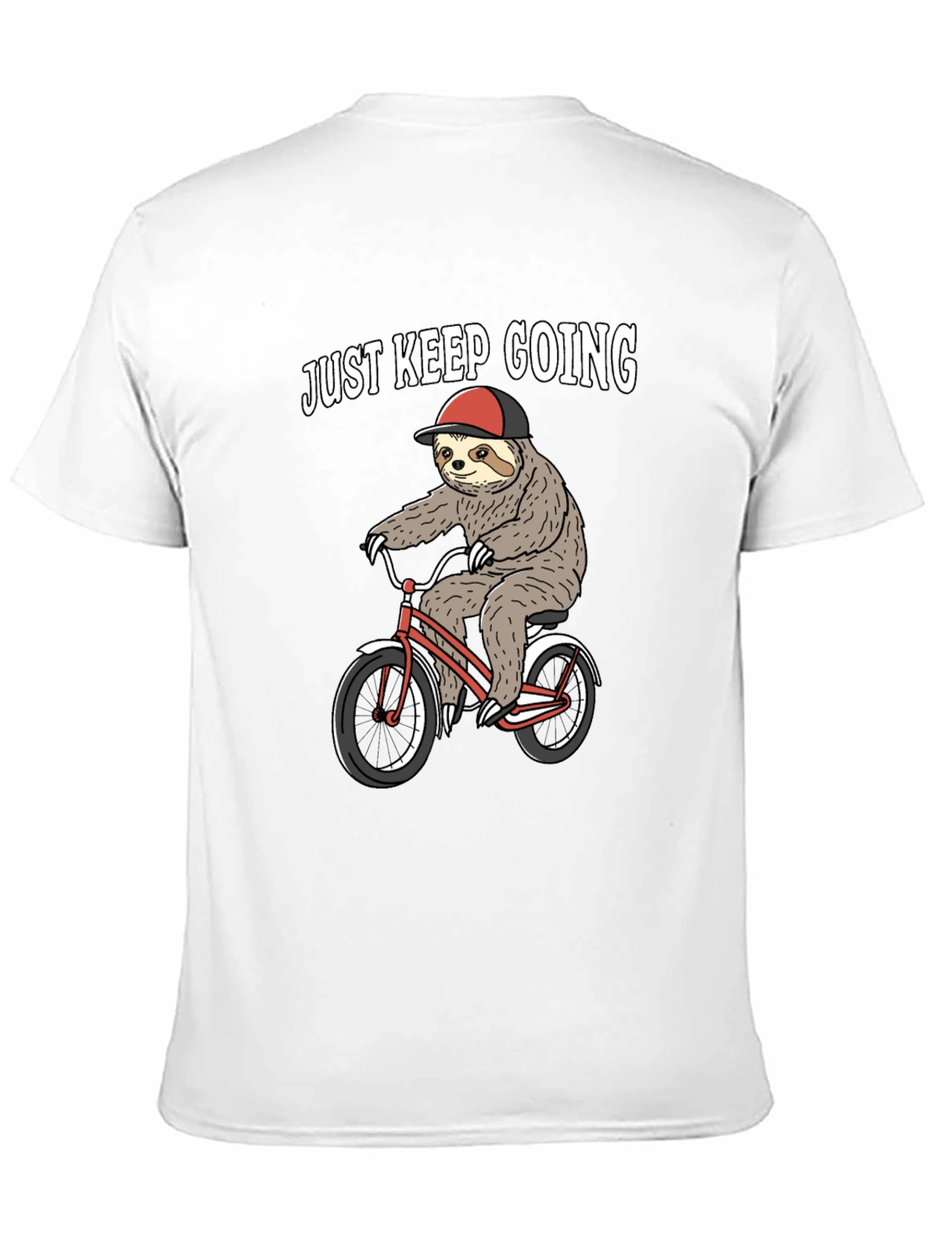 Just Keep Going Sloth on Bike Tee