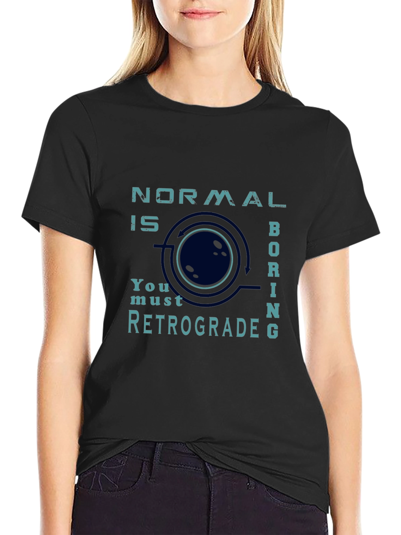 Normal Is Boring Retrograde Graphic T-Shirt