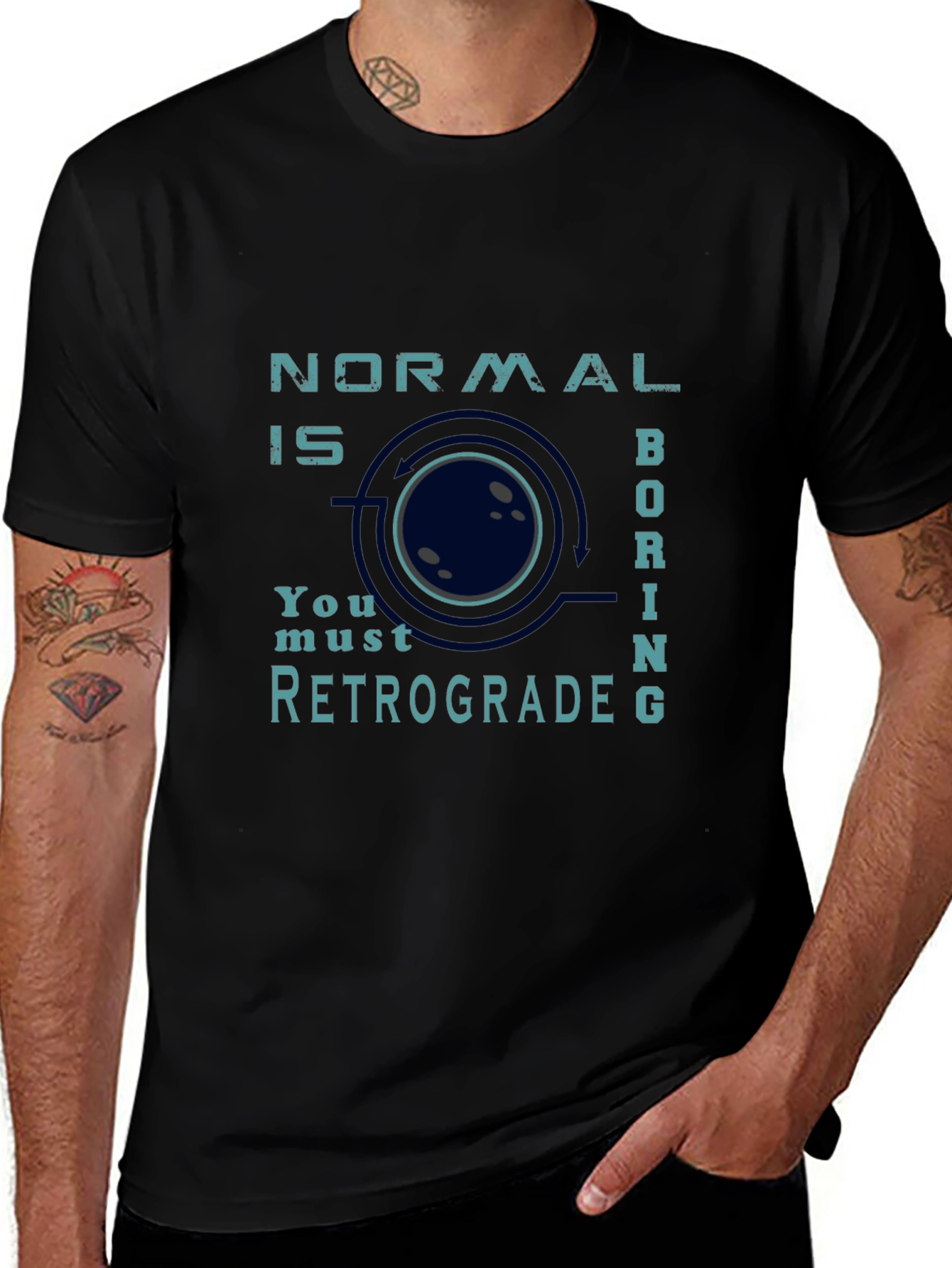 Normal Is Boring Retrograde Graphic T-Shirt