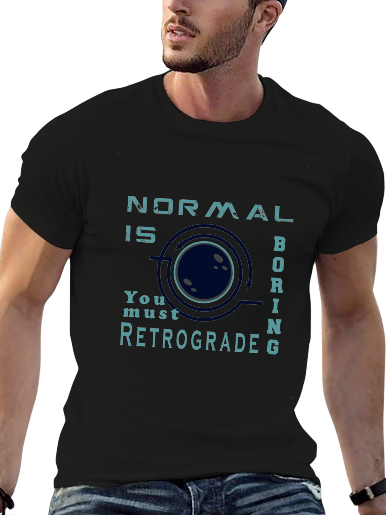 Normal Is Boring Retrograde Graphic T-Shirt