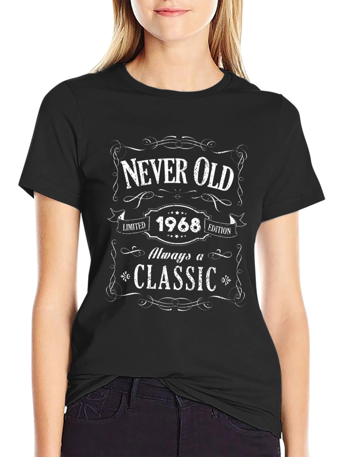 Never Old 1968 Classic Black T-Shirt
