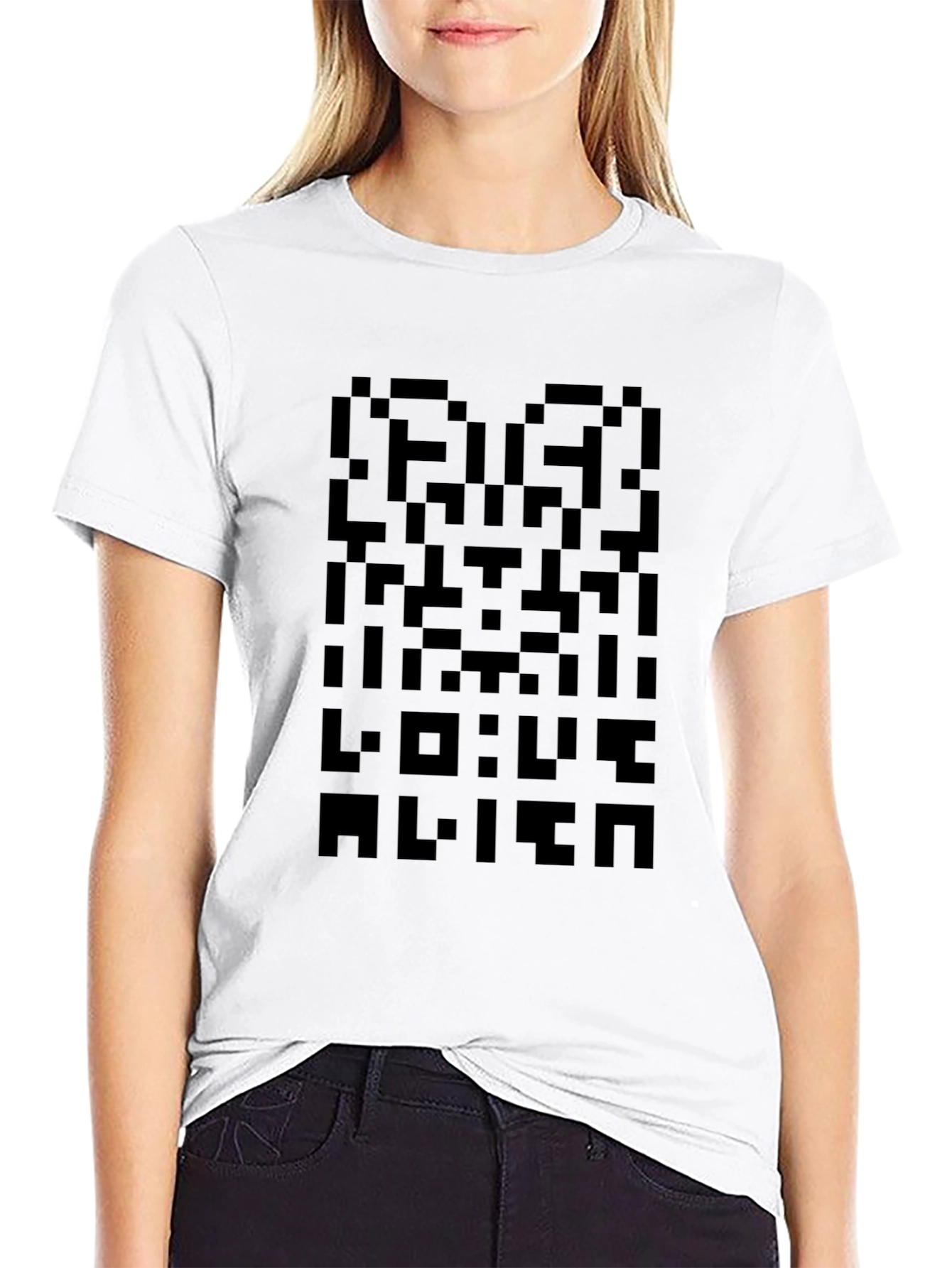 Pixelated Alien T-Shirt - Soft Cotton Blend