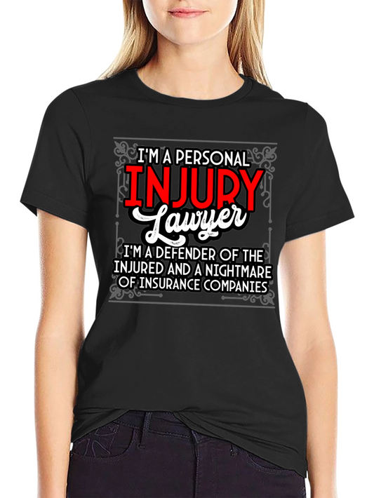 Personal Injury Lawyer Graphic T-Shirt - Defender of the Injured