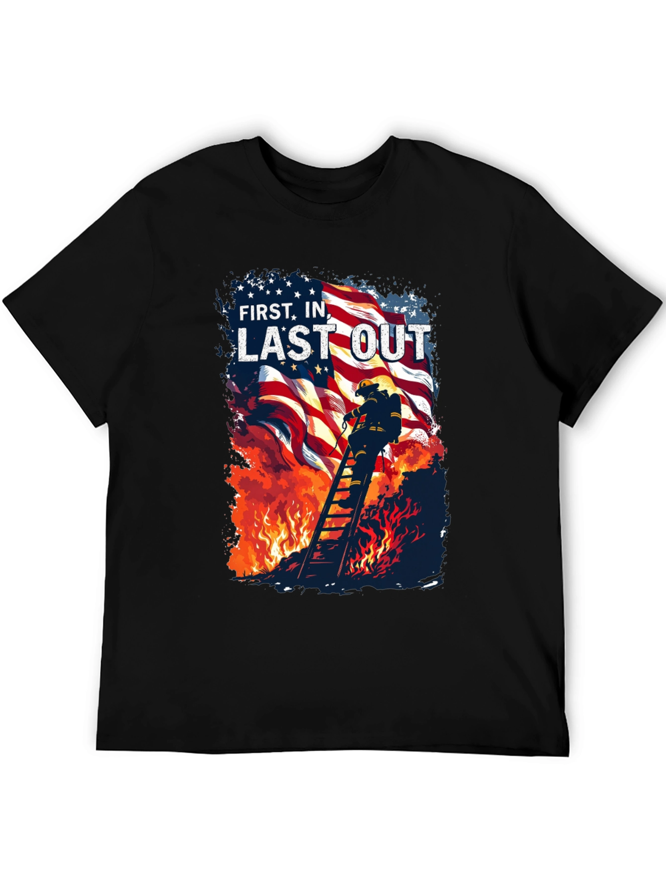 First In Last Out Firefighter T-Shirt