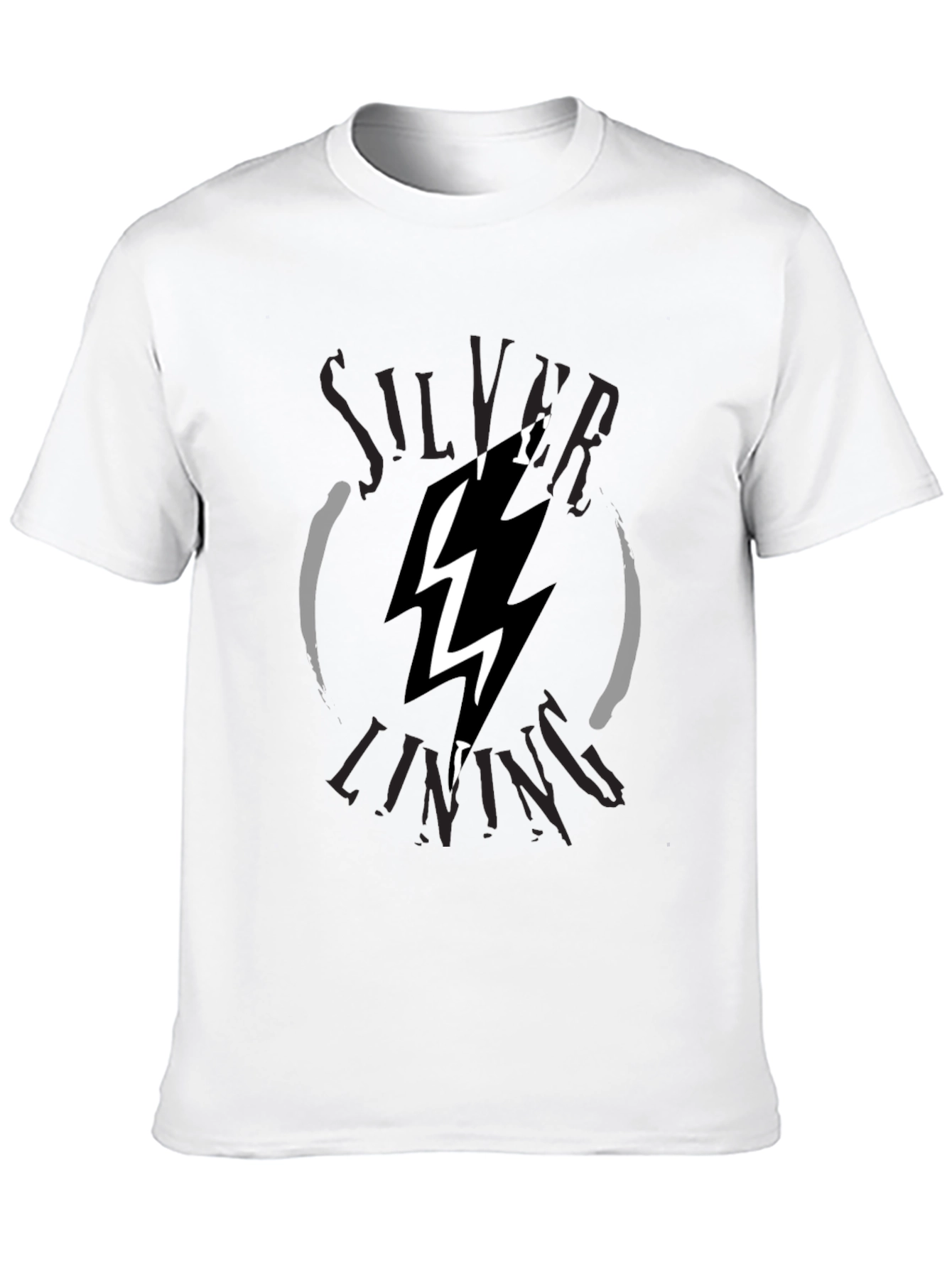 Silver Lining Lightning Bolt Graphic Tee - Black