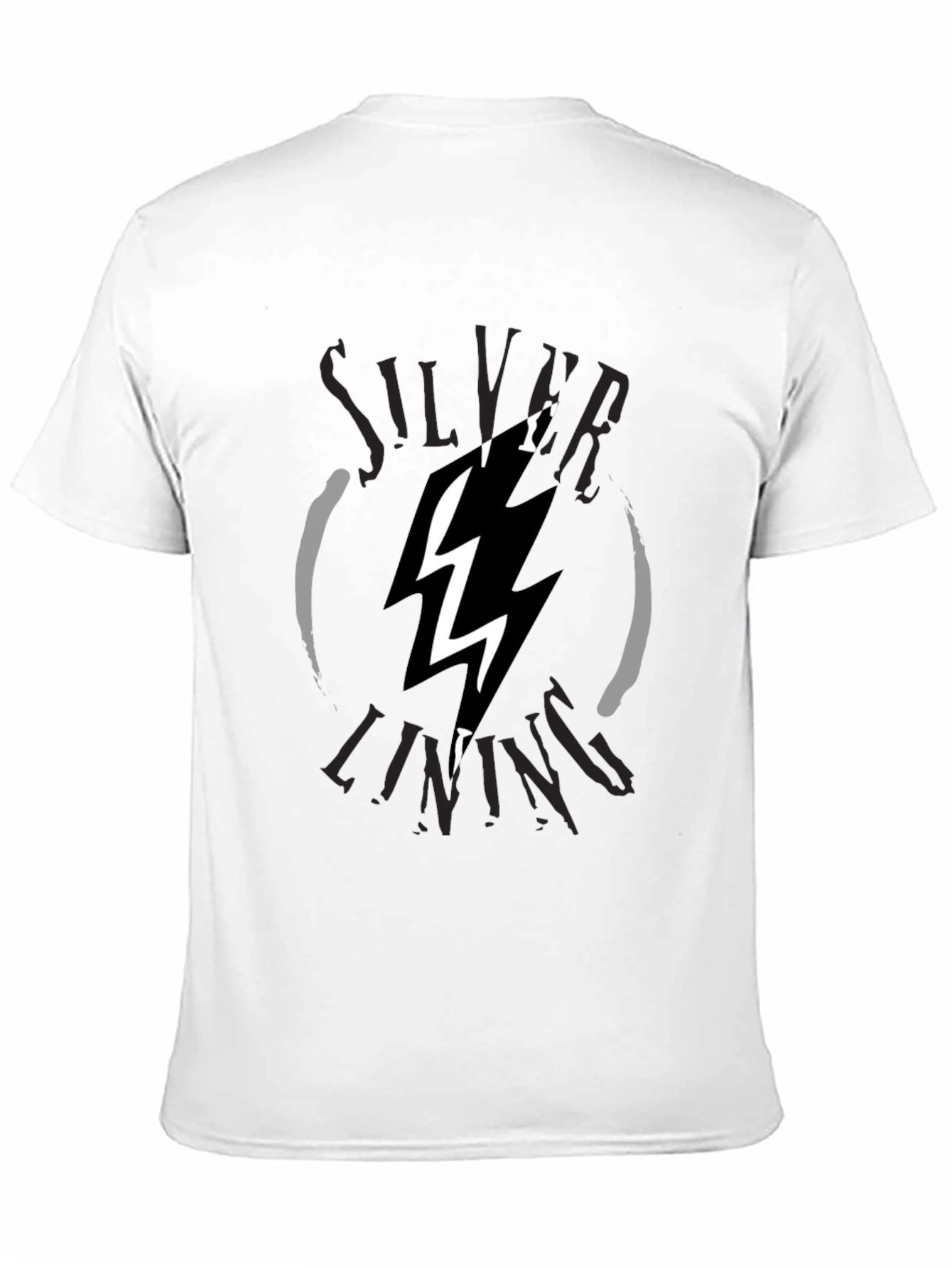 Silver Lining Lightning Bolt Graphic Tee - Black