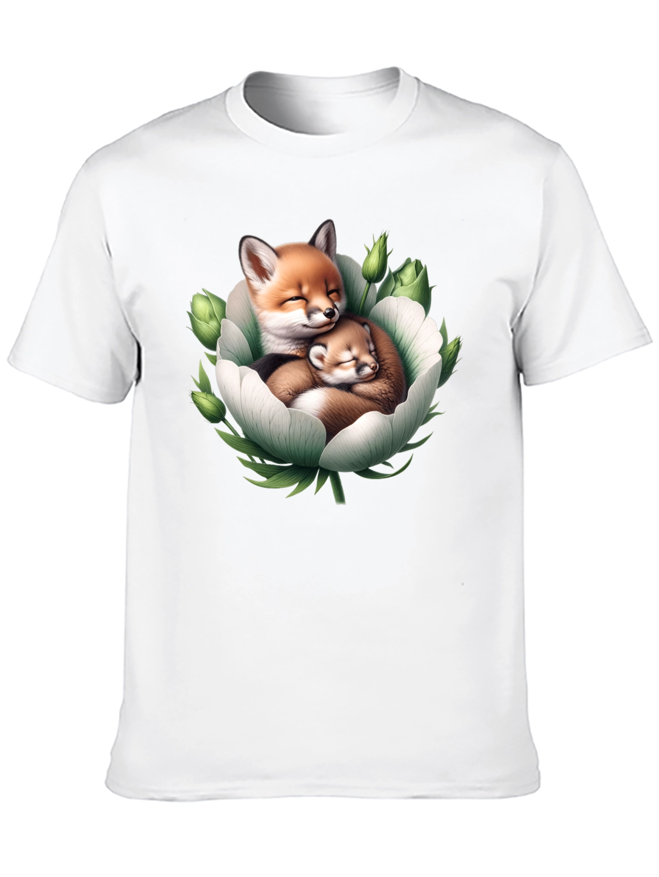 Foxes in Bloom Graphic Tee