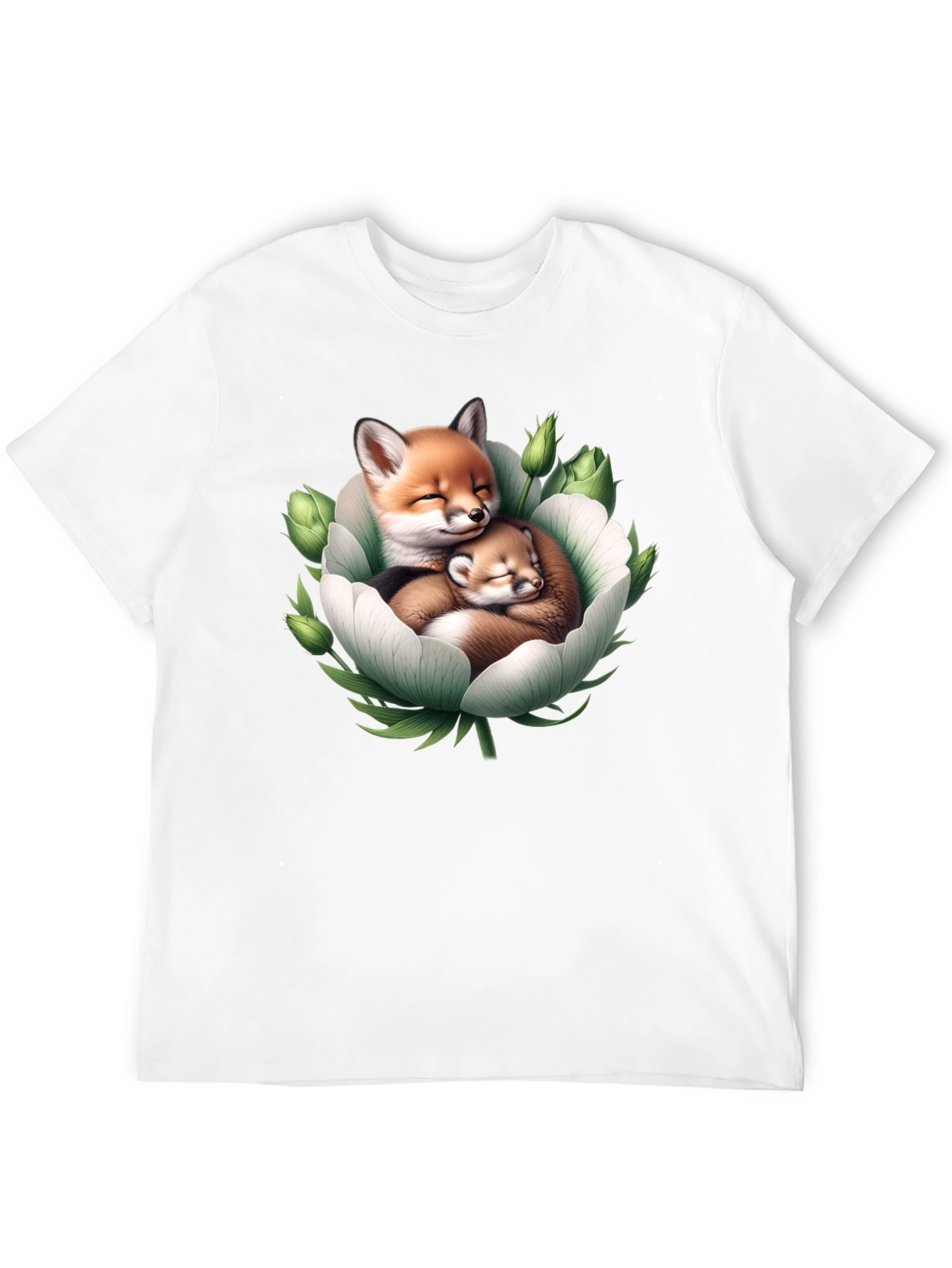 Foxes in Bloom Graphic Tee