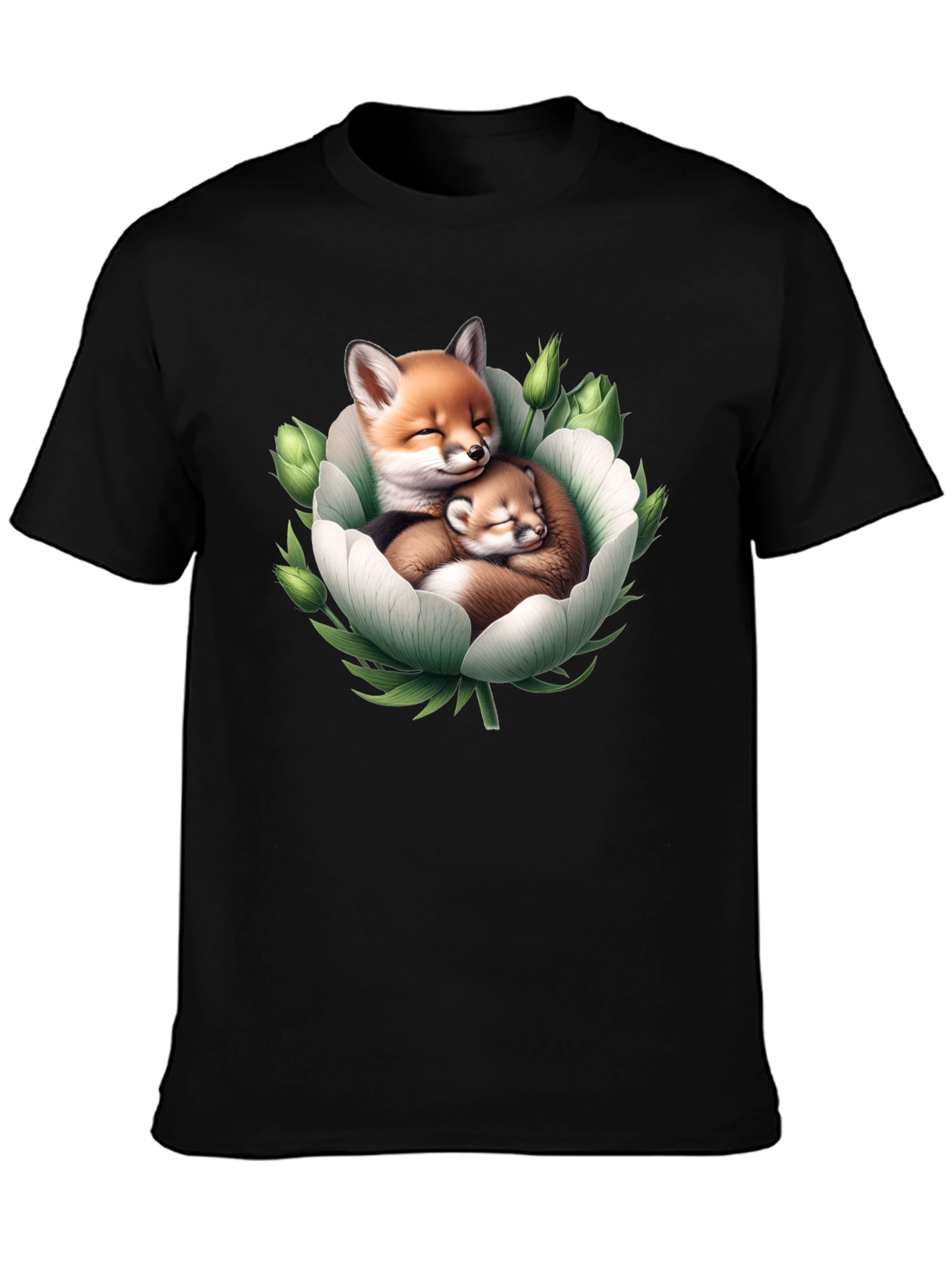 Foxes in Bloom Graphic Tee