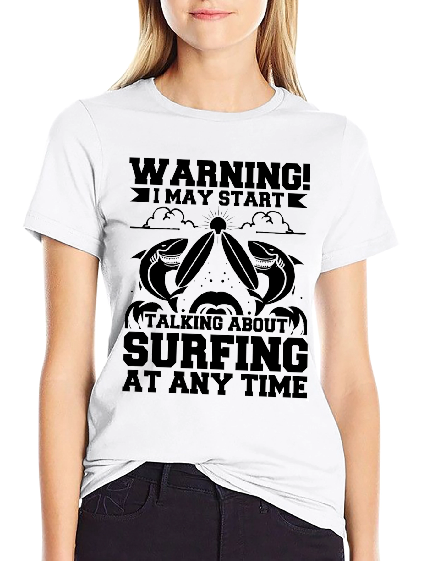 Warning Surfing T-Shirt