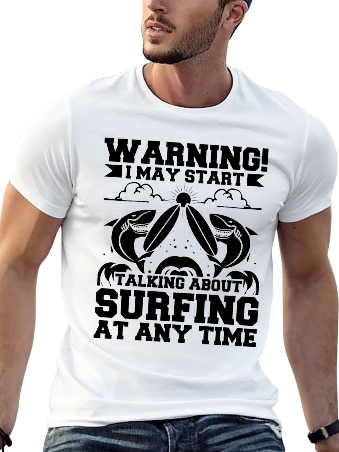 Warning Surfing T-Shirt