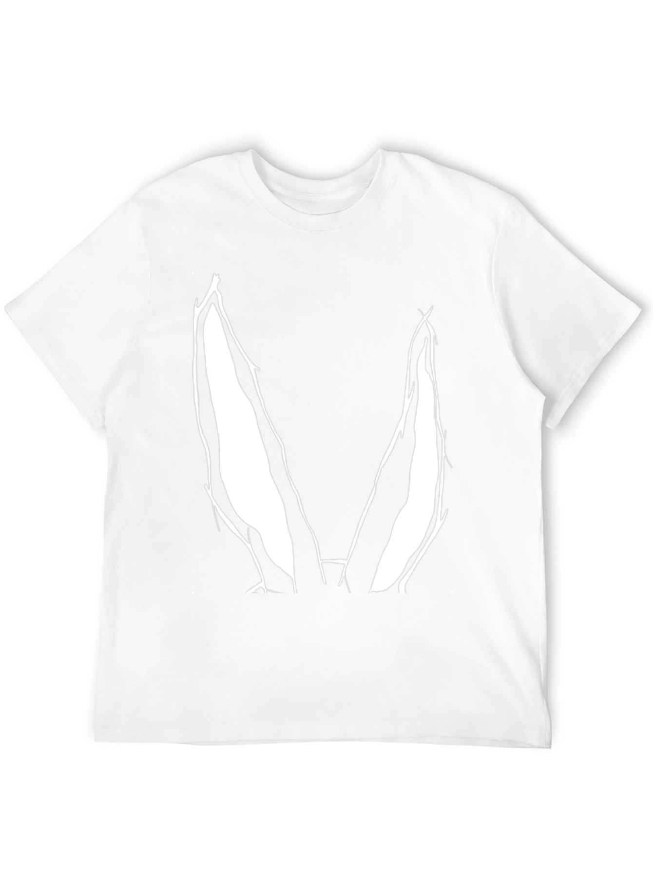 Bunny Ears Graphic Tee - Black Cotton Casual Top
