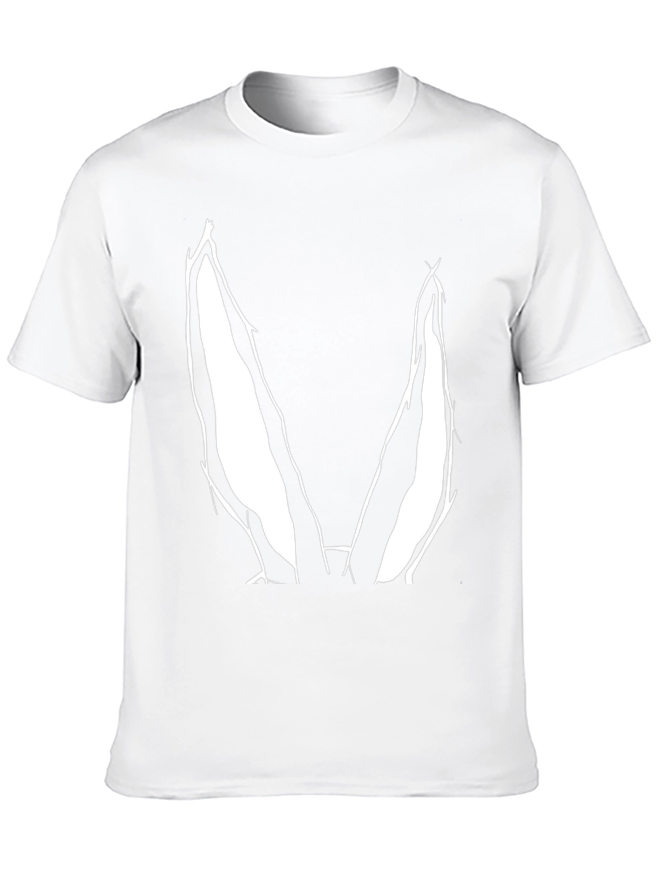 Bunny Ears Graphic Tee - Black Cotton Casual Top