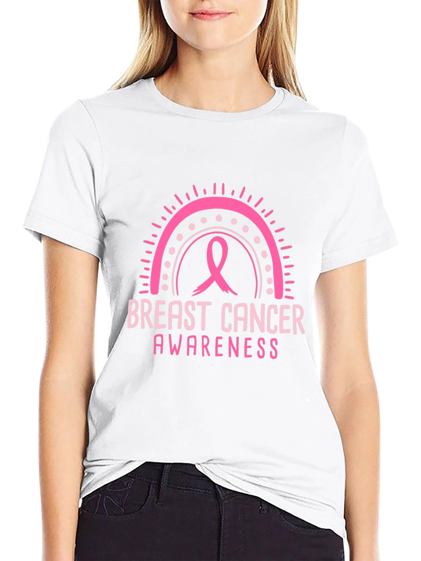 Breast Cancer Awareness Rainbow T-Shirt