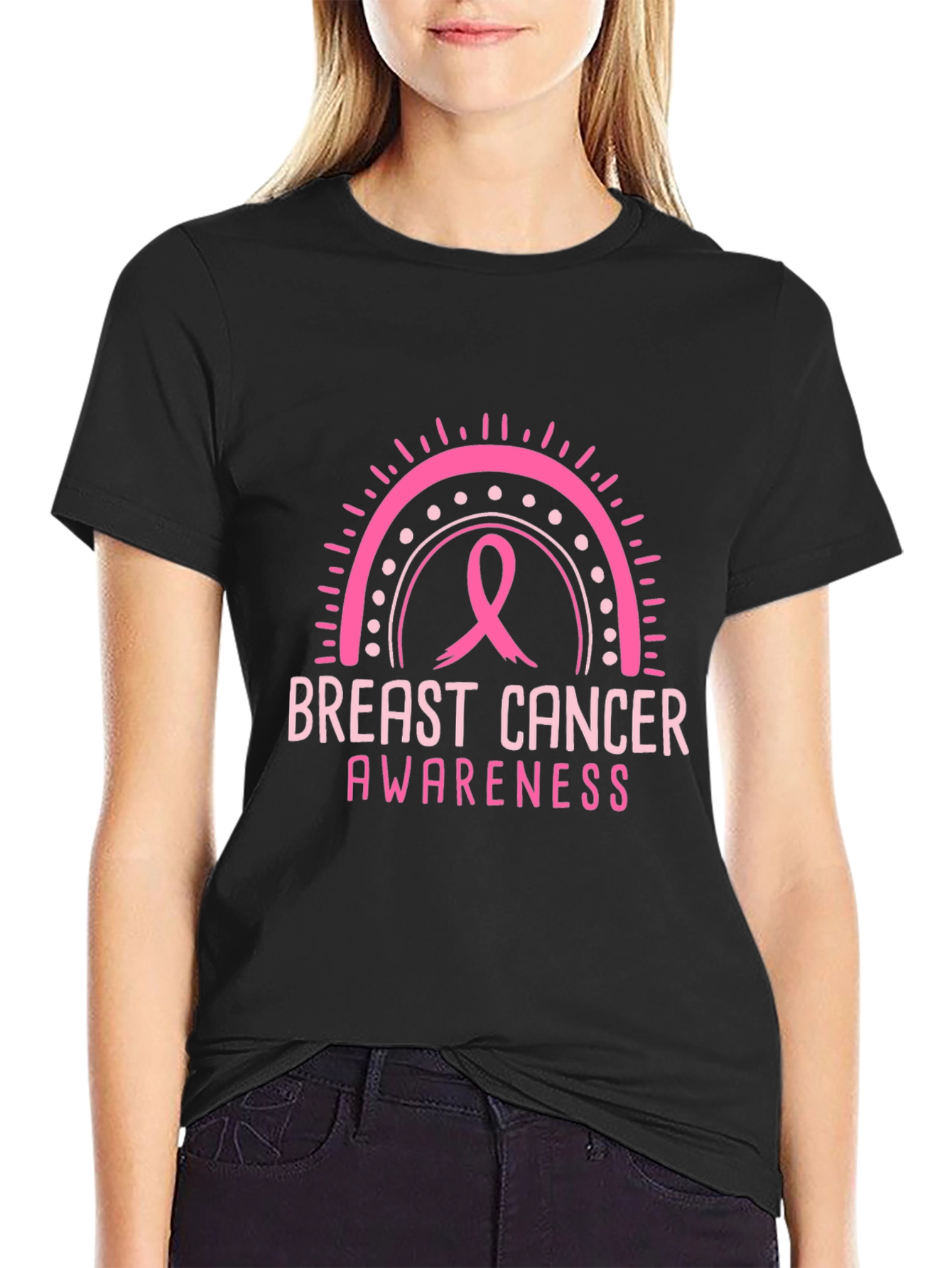 Breast Cancer Awareness Rainbow T-Shirt