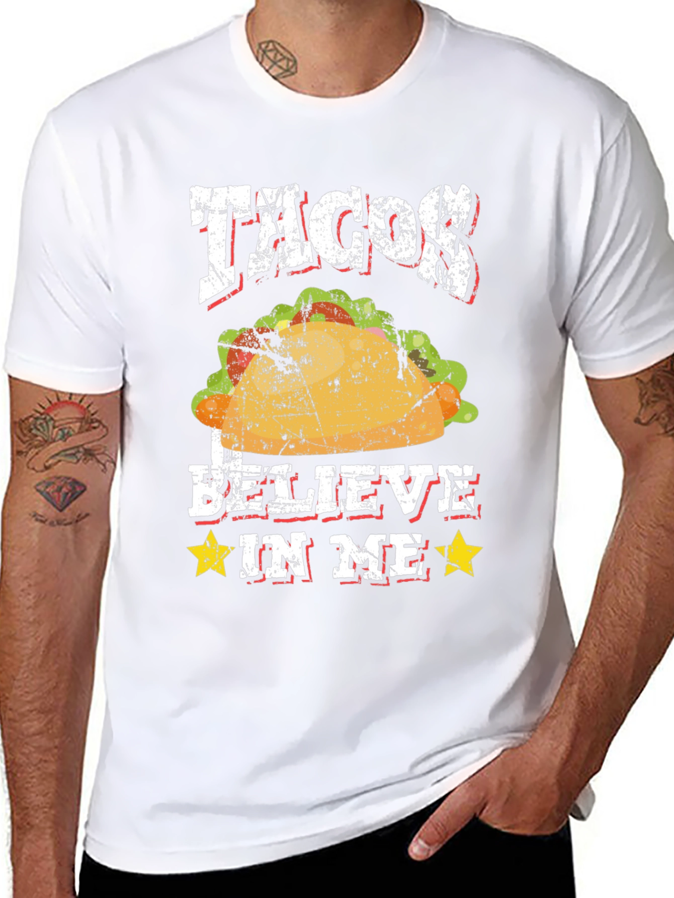 Tacos I Believe In Me Graphic T-Shirt