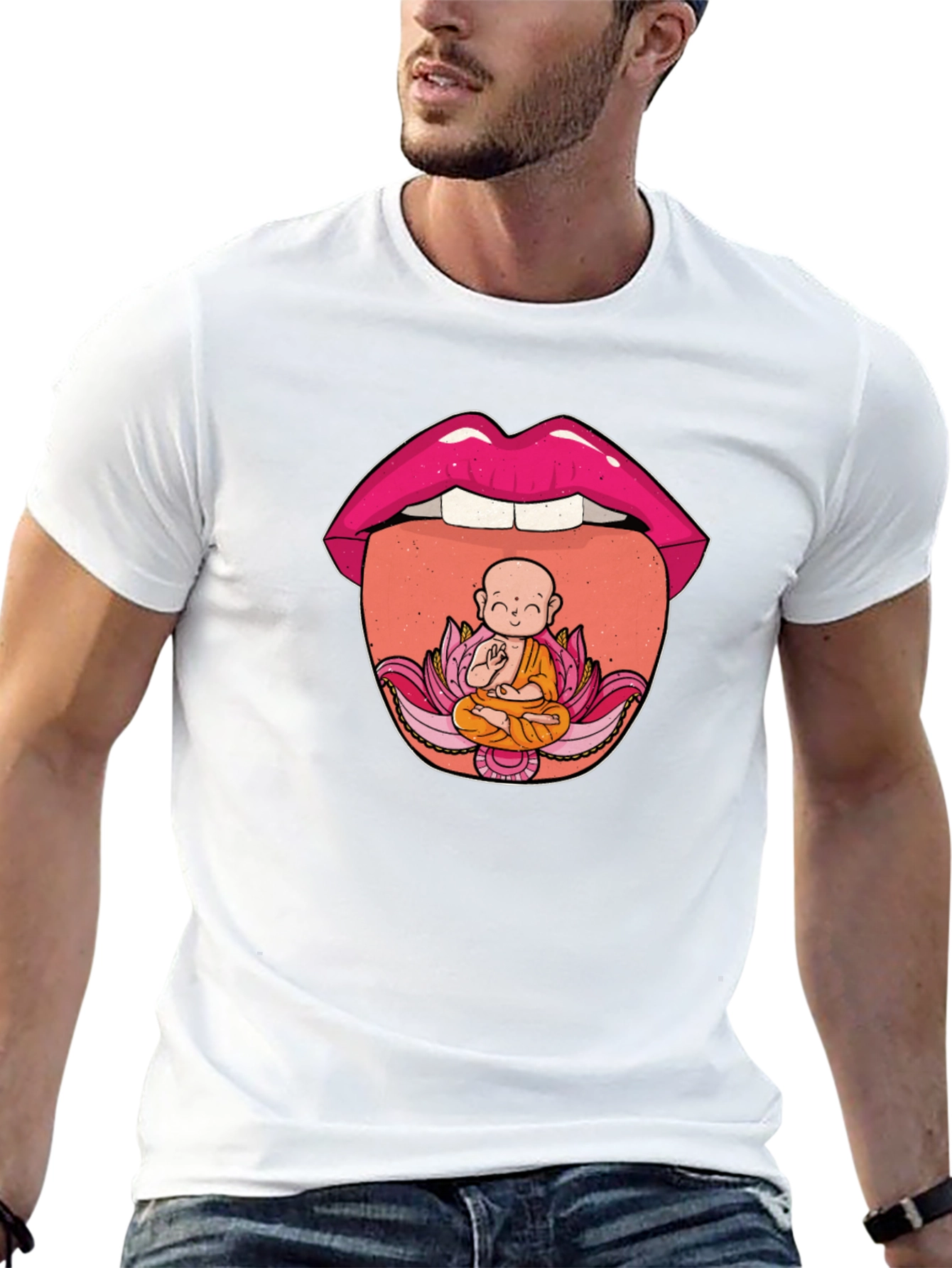 Buddha Tongue T-Shirt - Spiritual Graphic Tee