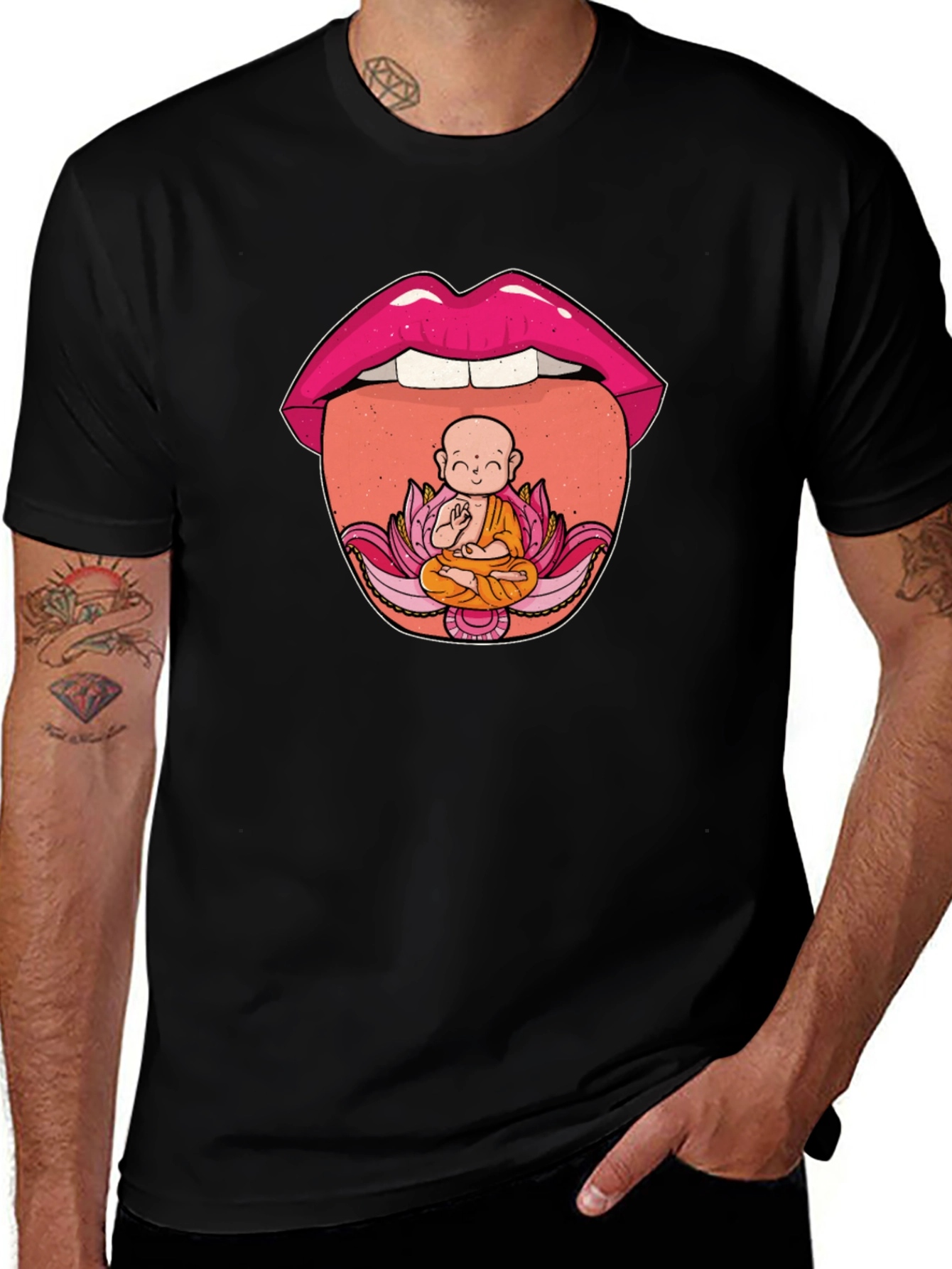 Buddha Tongue T-Shirt - Spiritual Graphic Tee