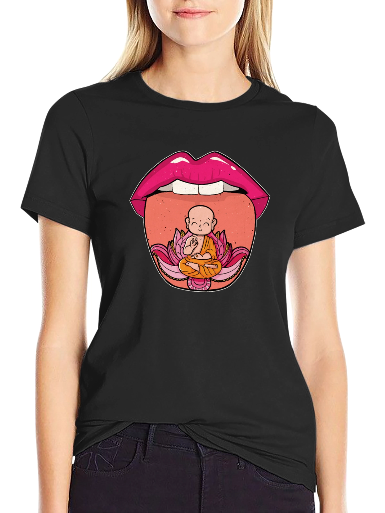 Buddha Tongue T-Shirt - Spiritual Graphic Tee