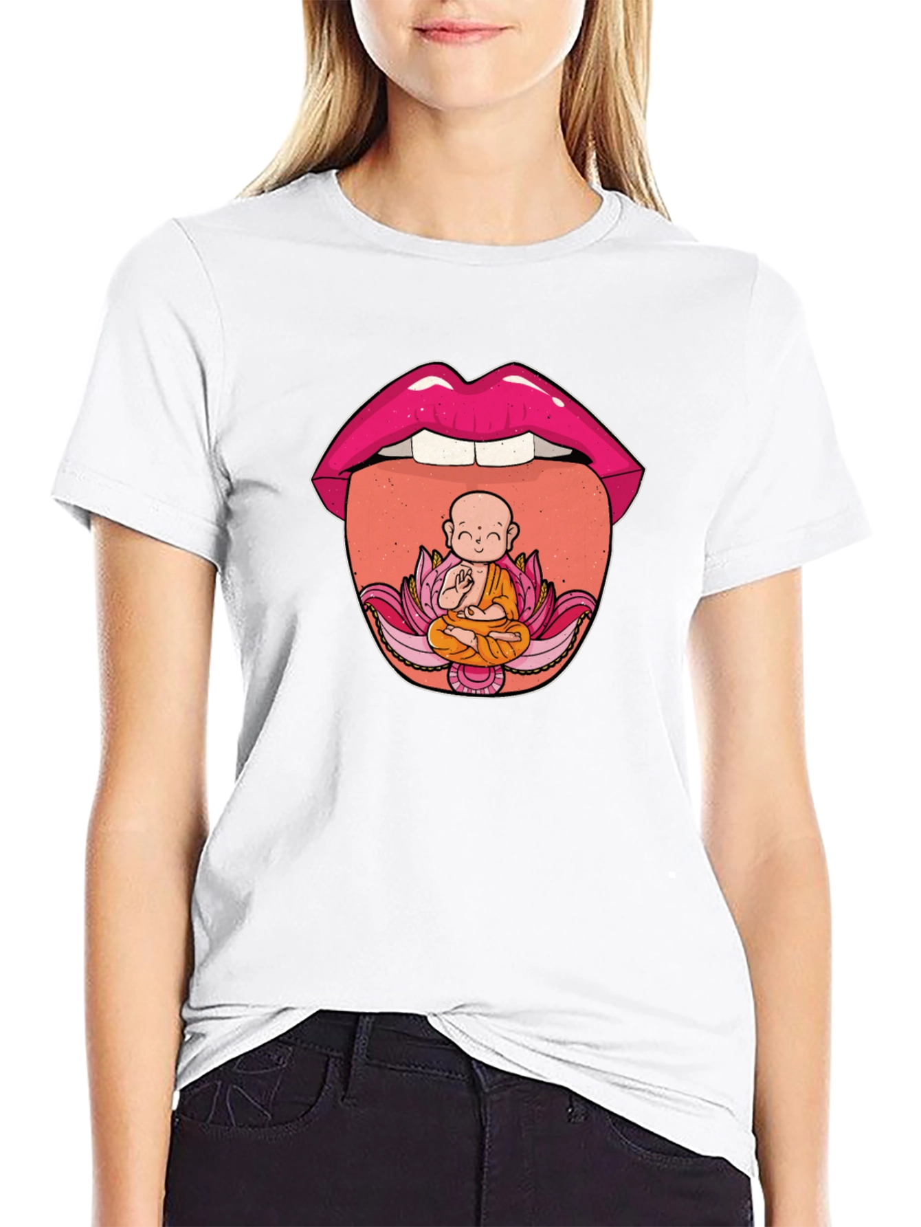 Buddha Tongue T-Shirt - Spiritual Graphic Tee