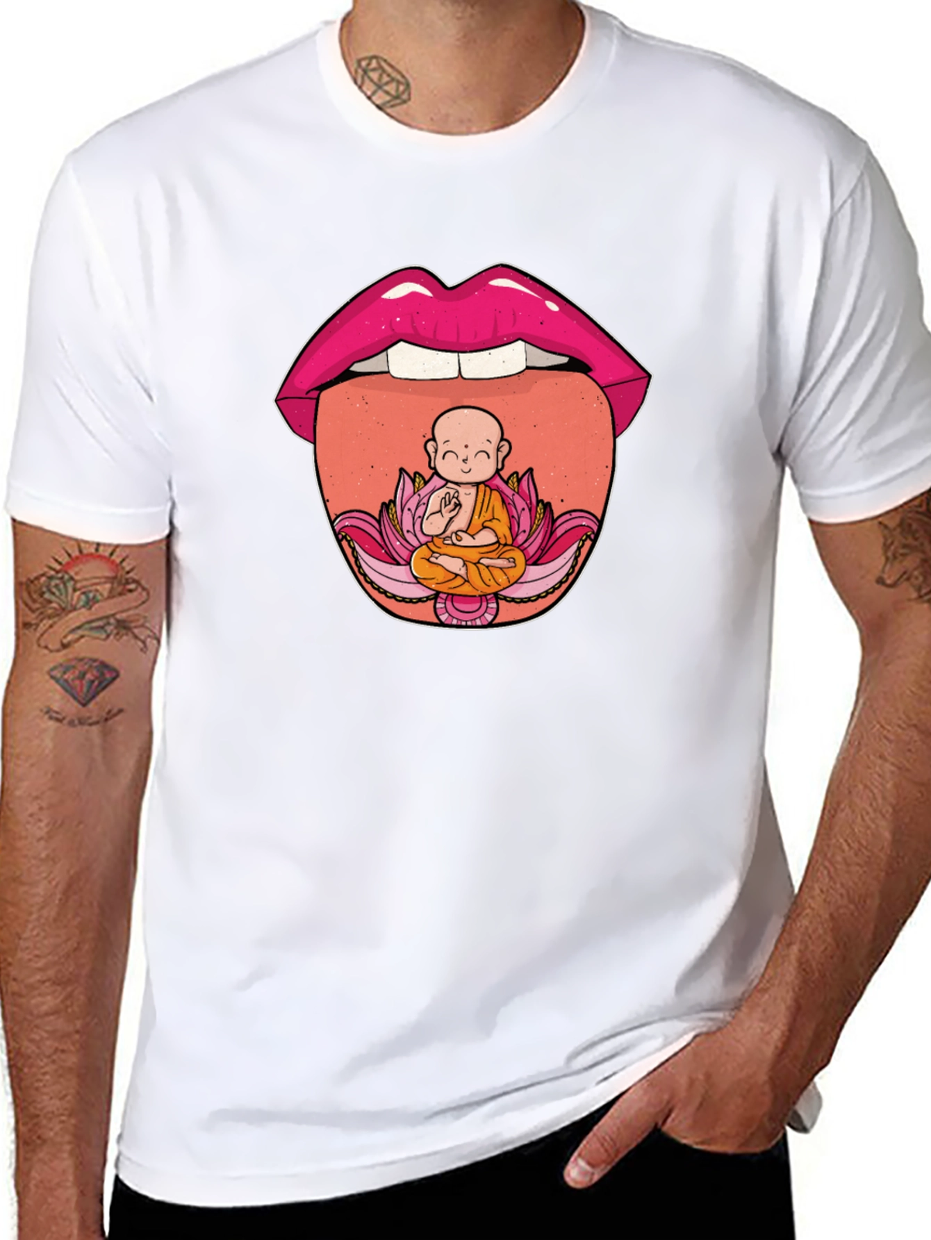 Buddha Tongue T-Shirt - Spiritual Graphic Tee