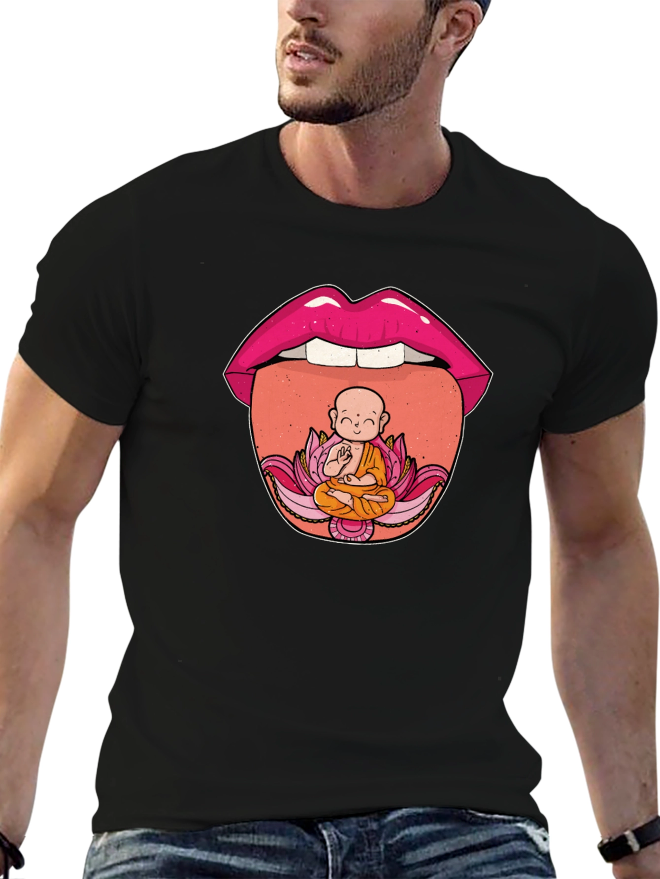 Buddha Tongue T-Shirt - Spiritual Graphic Tee