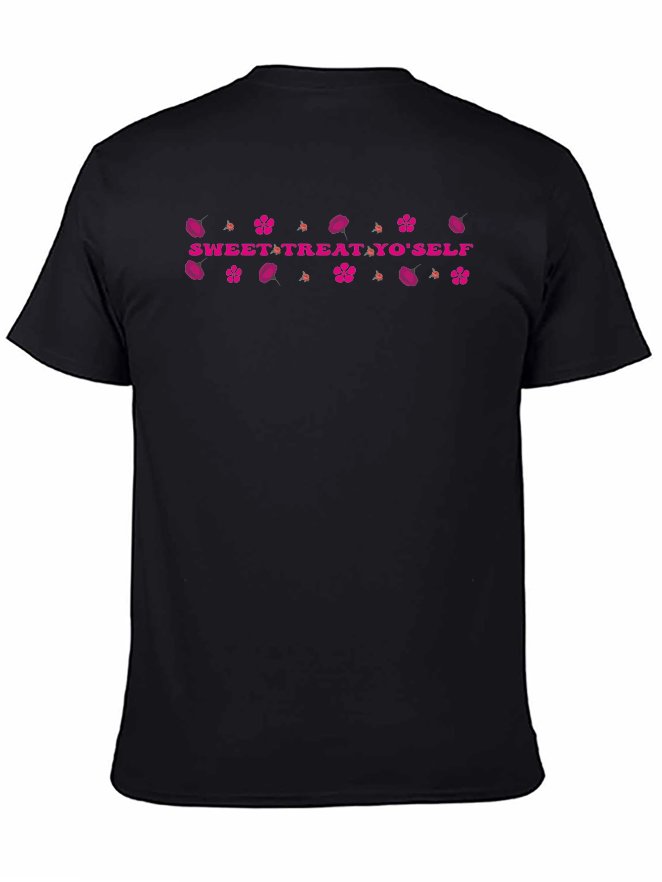 Sweet Treat Yoself Black Graphic T-Shirt