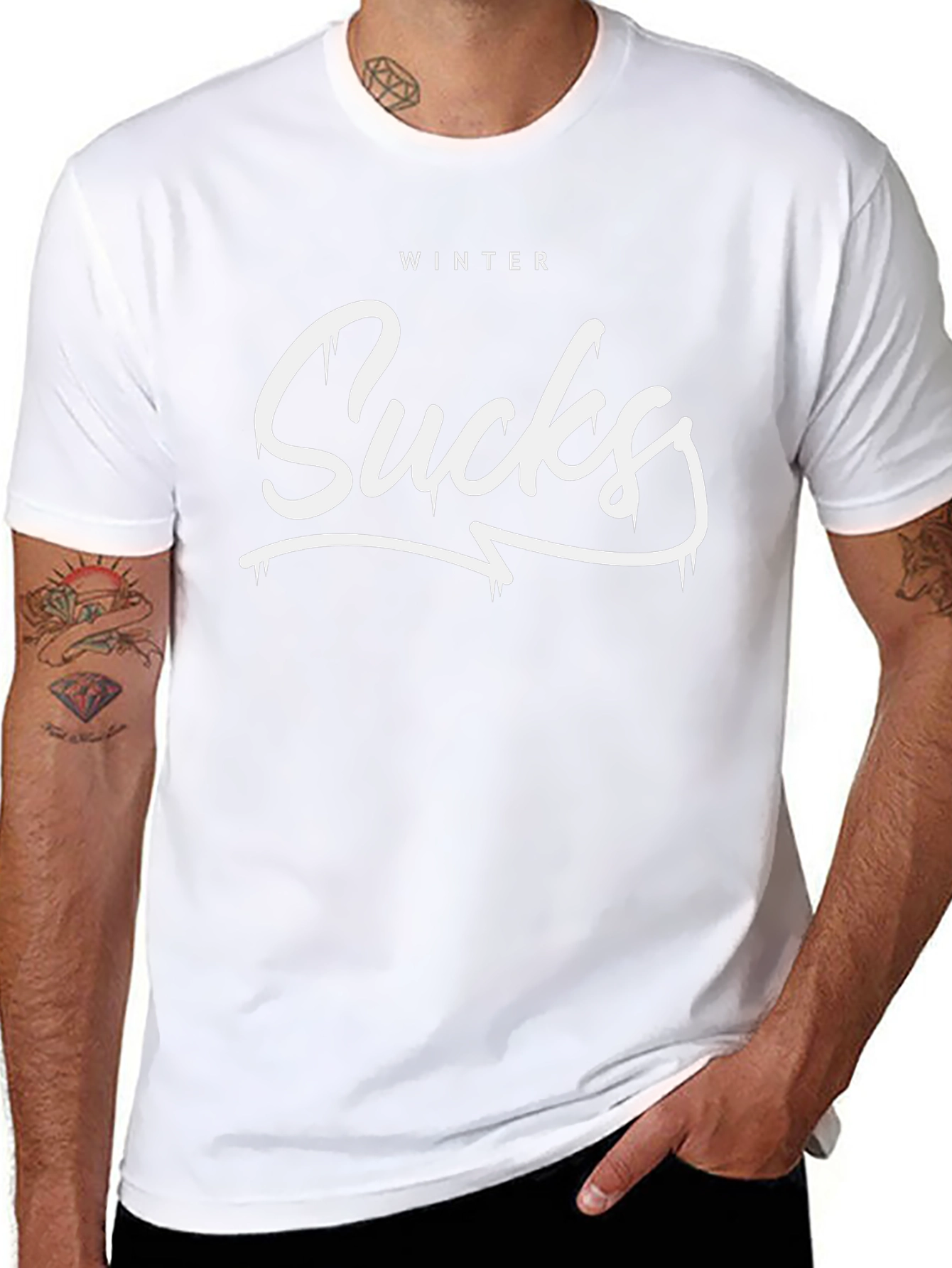 Winter Sucks Graphic T-Shirt - Black Unisex Tee