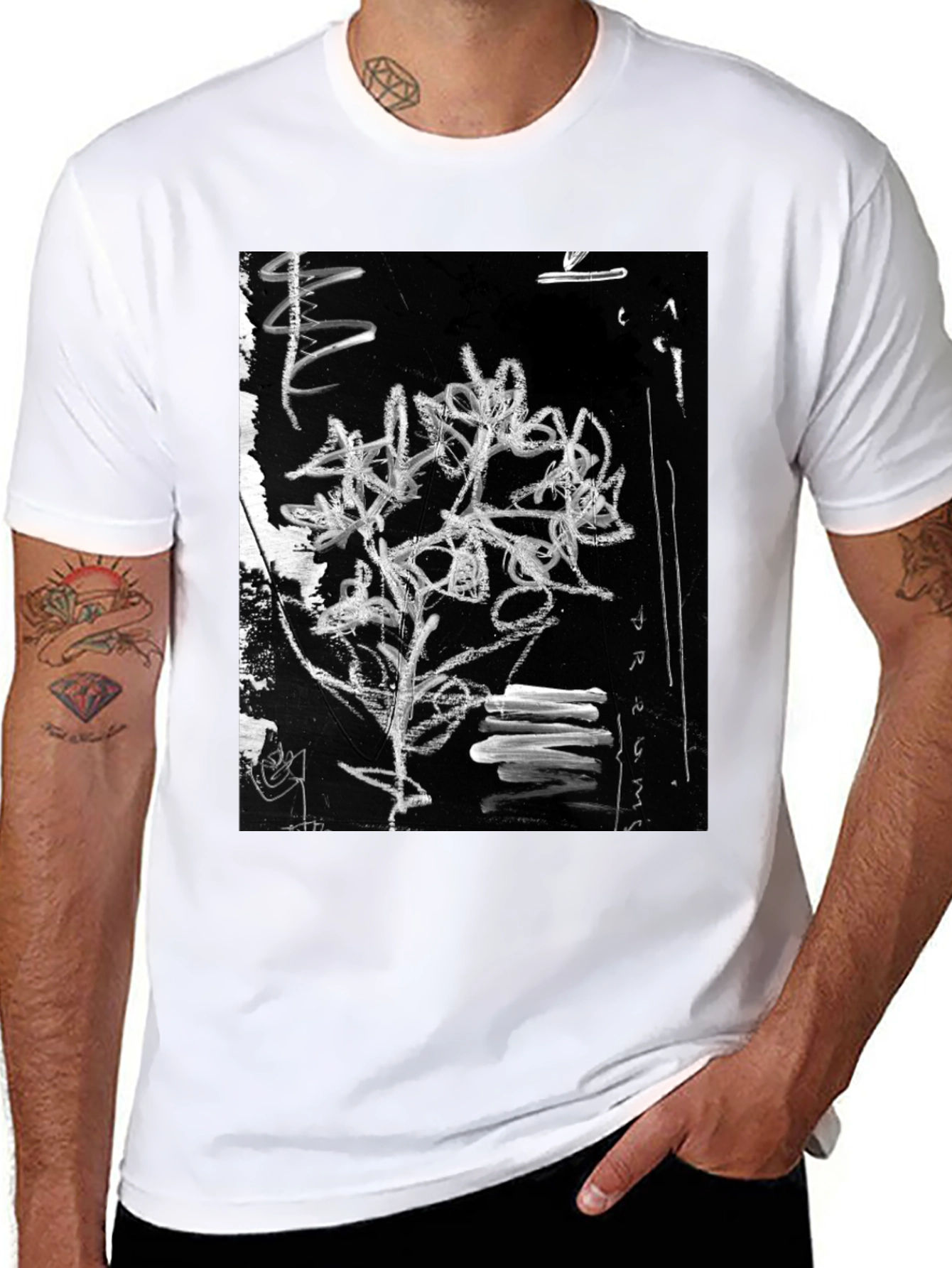 Abstract Art Graphic Black T-Shirt