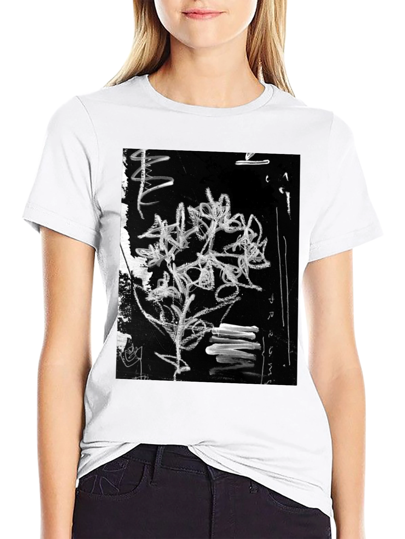 Abstract Art Graphic Black T-Shirt