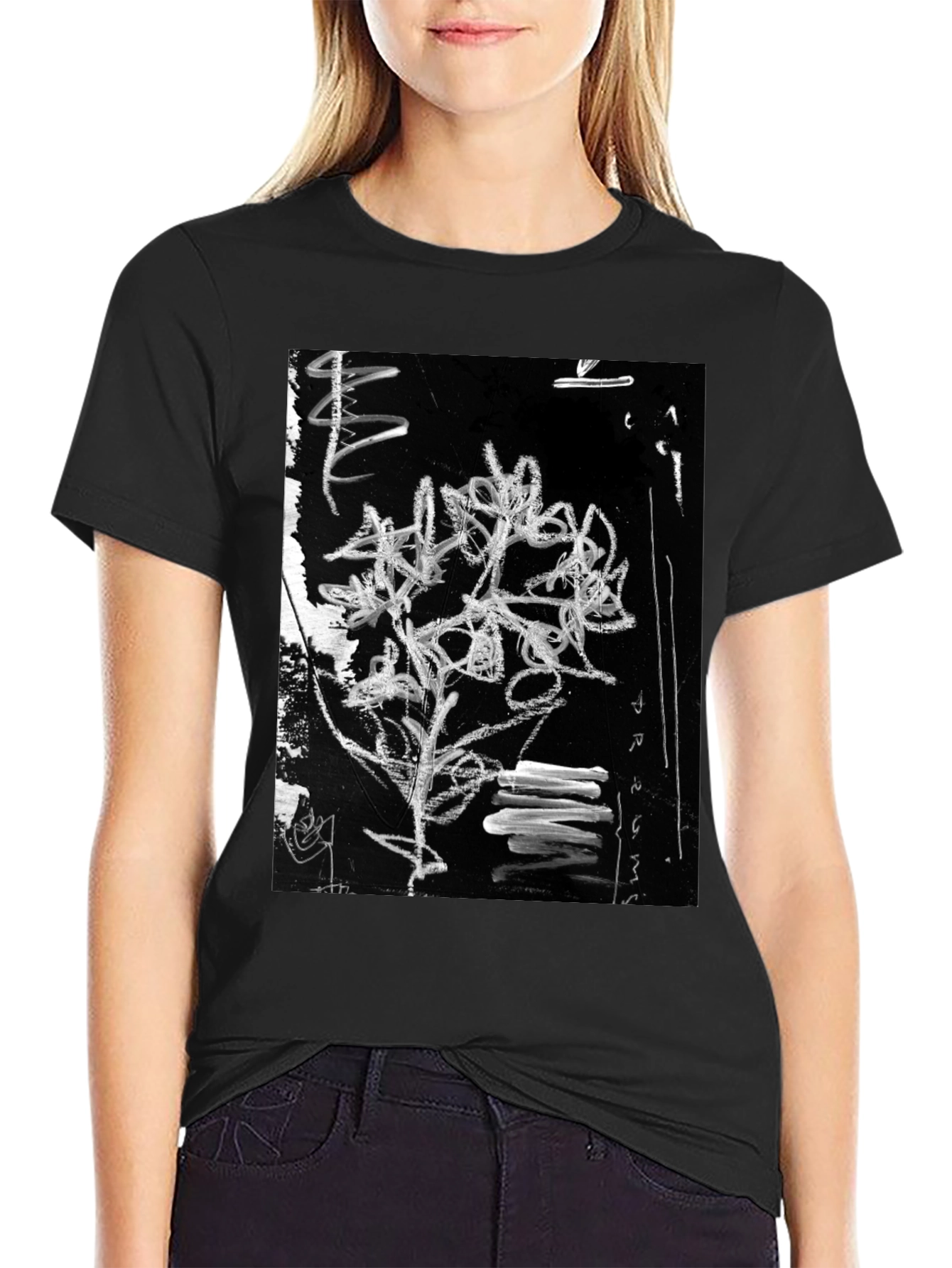 Abstract Art Graphic Black T-Shirt