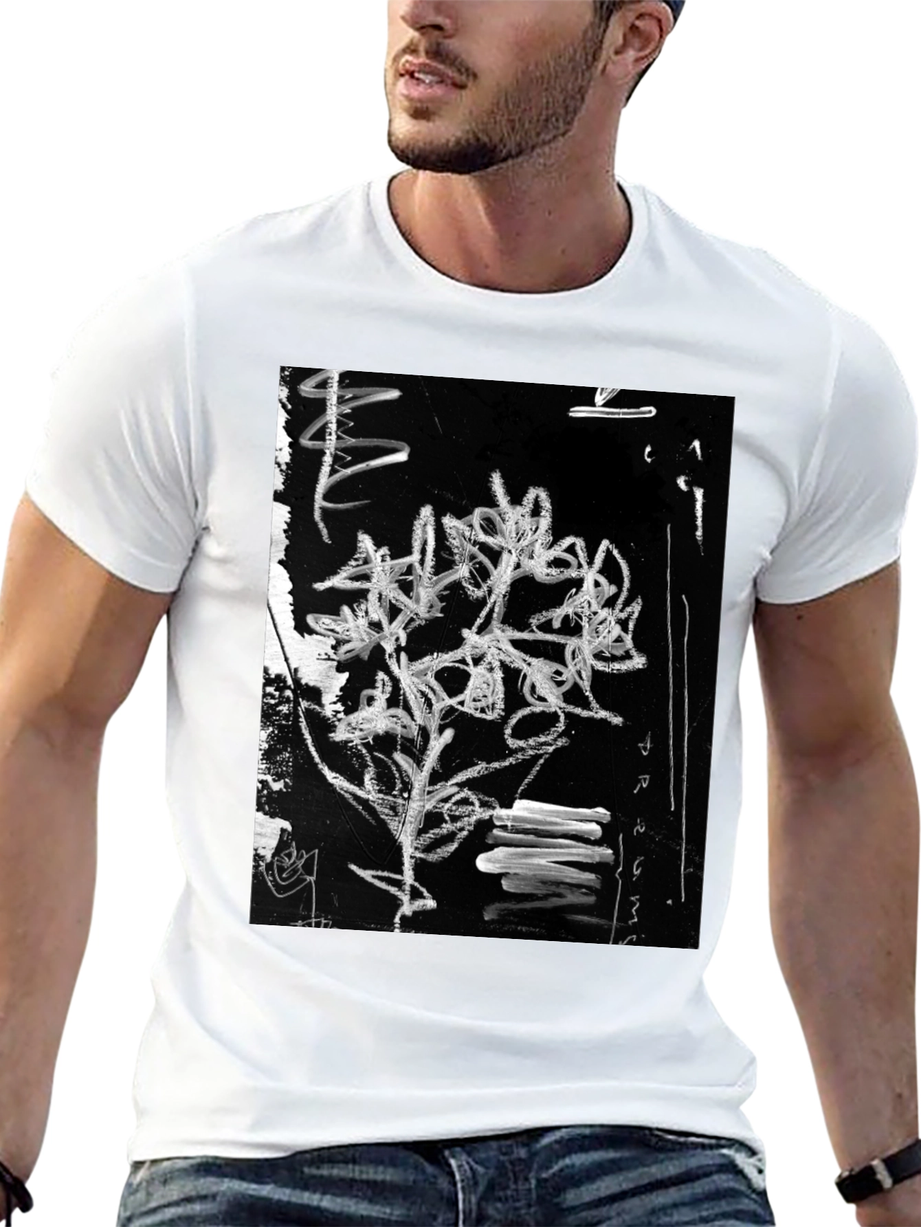 Abstract Art Graphic Black T-Shirt