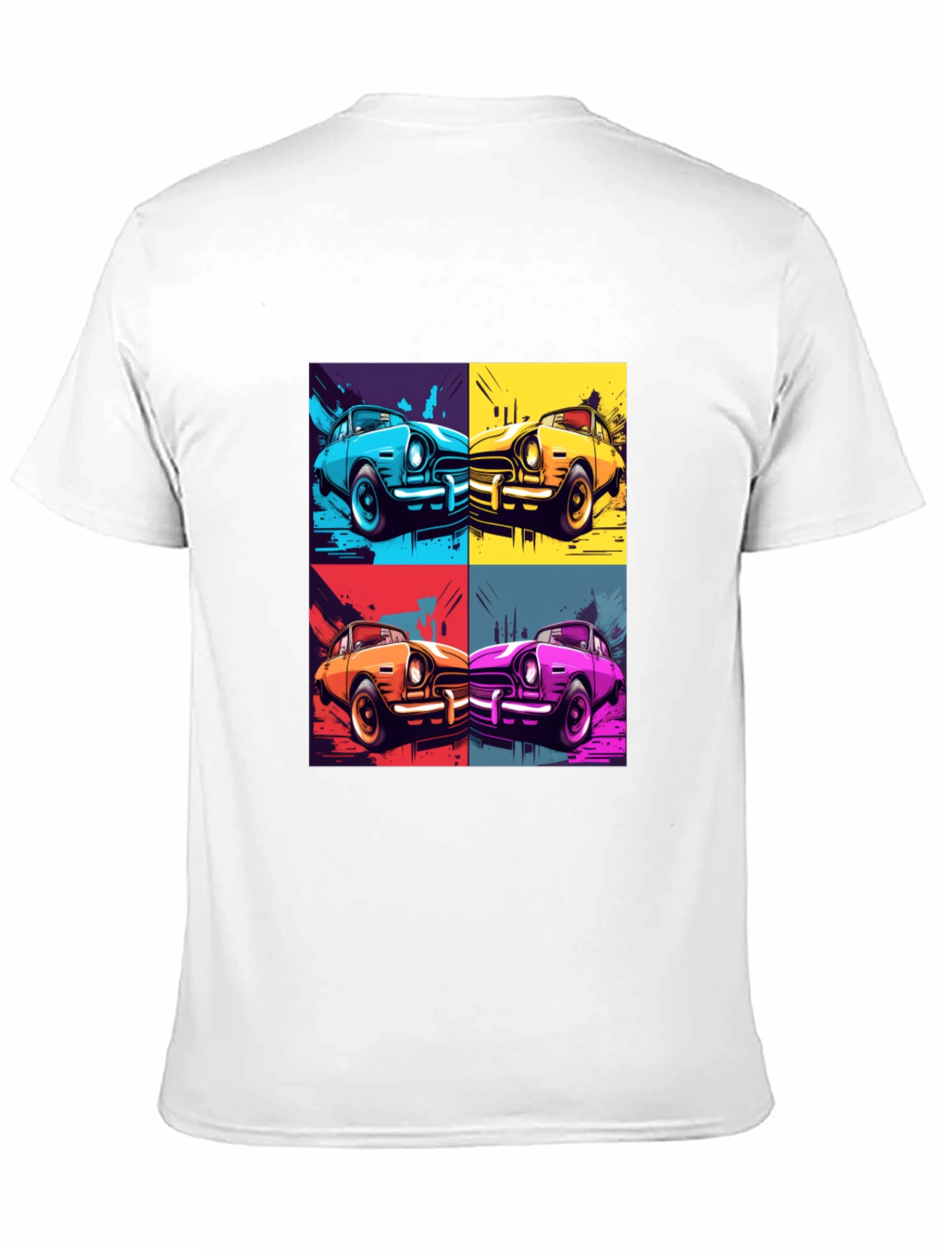 Retro Car Pop Art T-Shirt - Classic Automotive Style