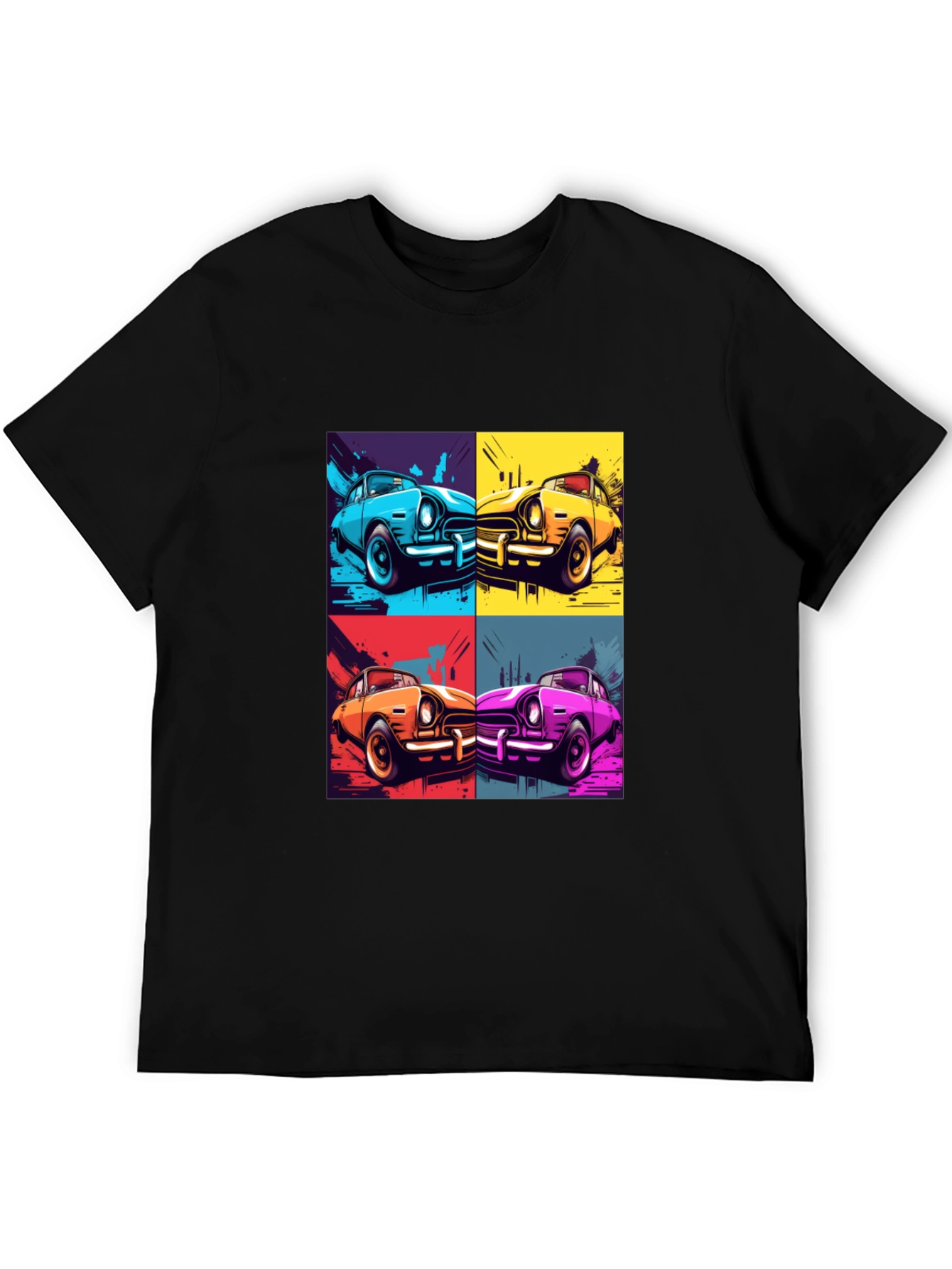 Retro Car Pop Art T-Shirt - Classic Automotive Style