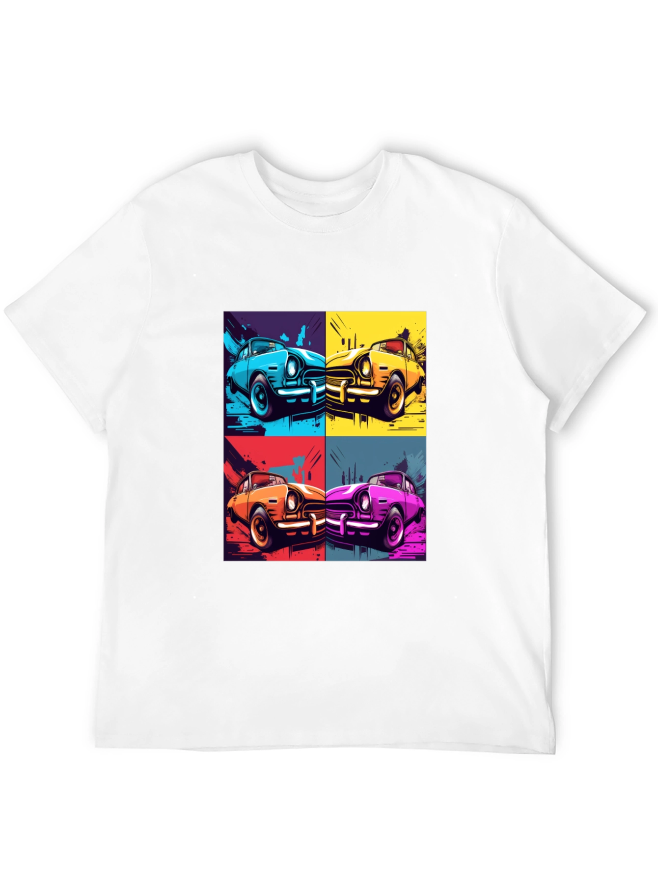 Retro Car Pop Art T-Shirt - Classic Automotive Style