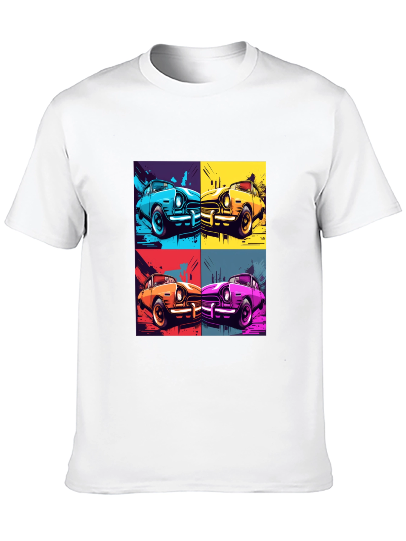 Retro Car Pop Art T-Shirt - Classic Automotive Style