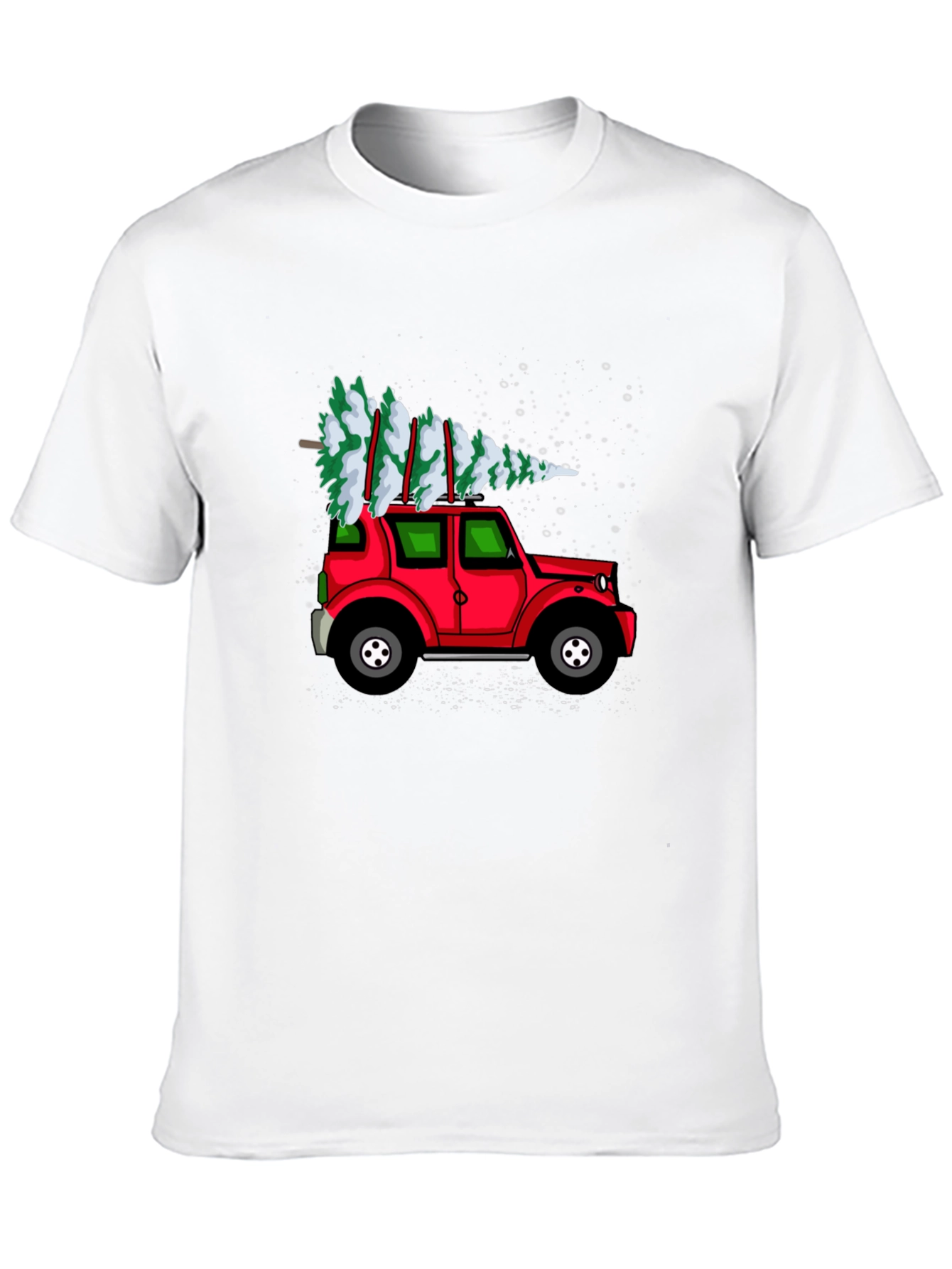 Festive Red Car Christmas Tree T-Shirt