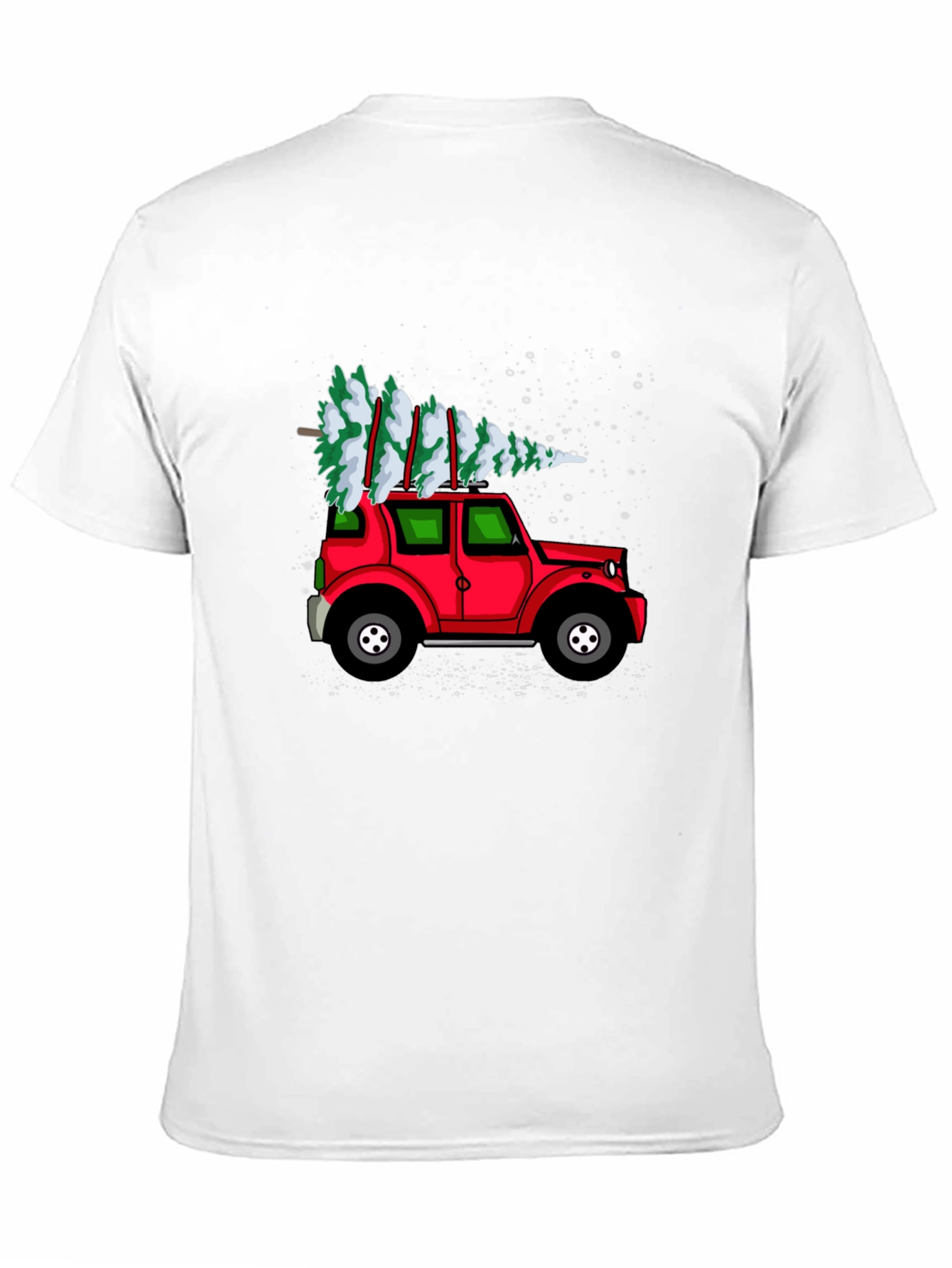 Festive Red Car Christmas Tree T-Shirt