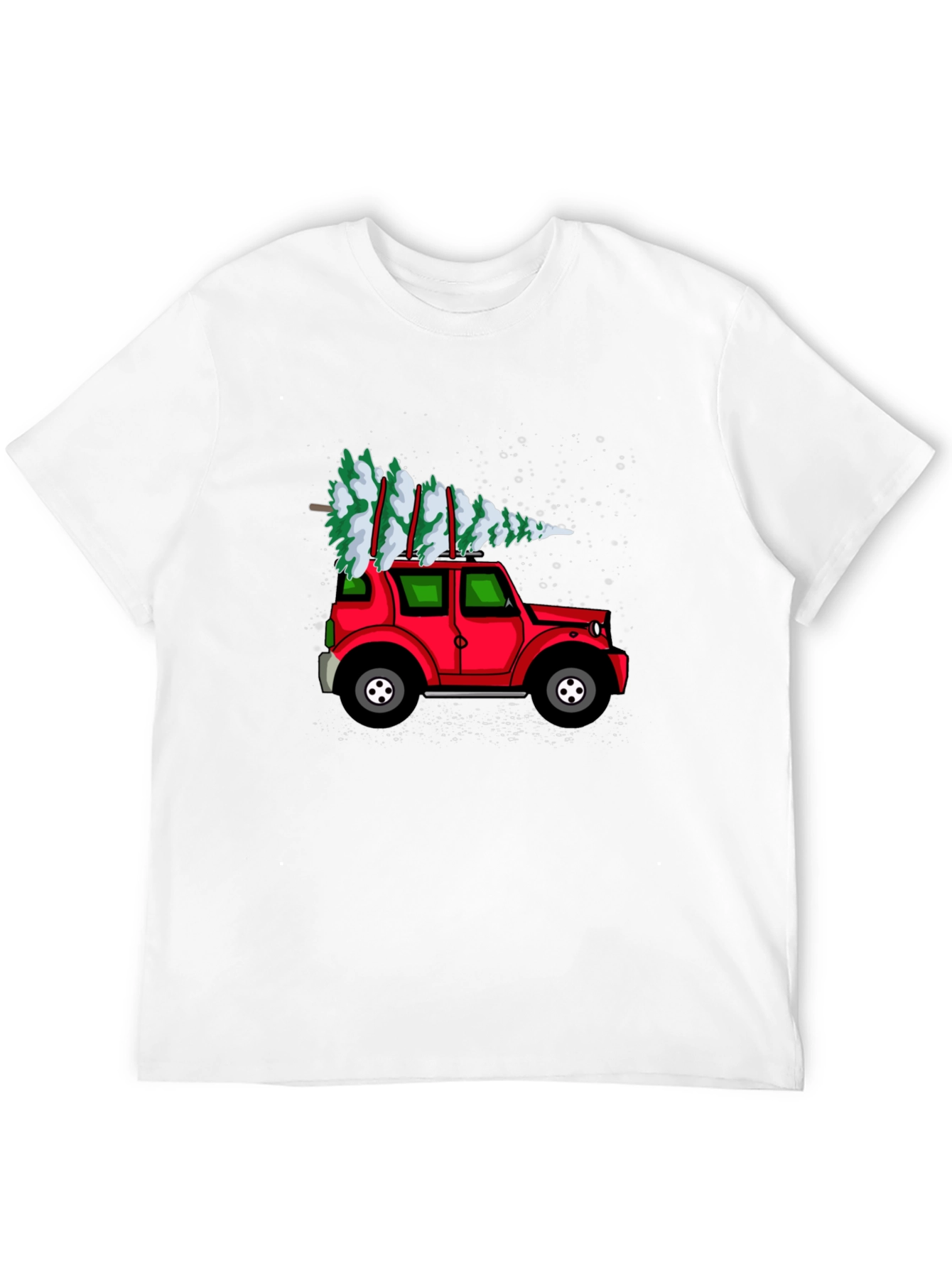 Festive Red Car Christmas Tree T-Shirt