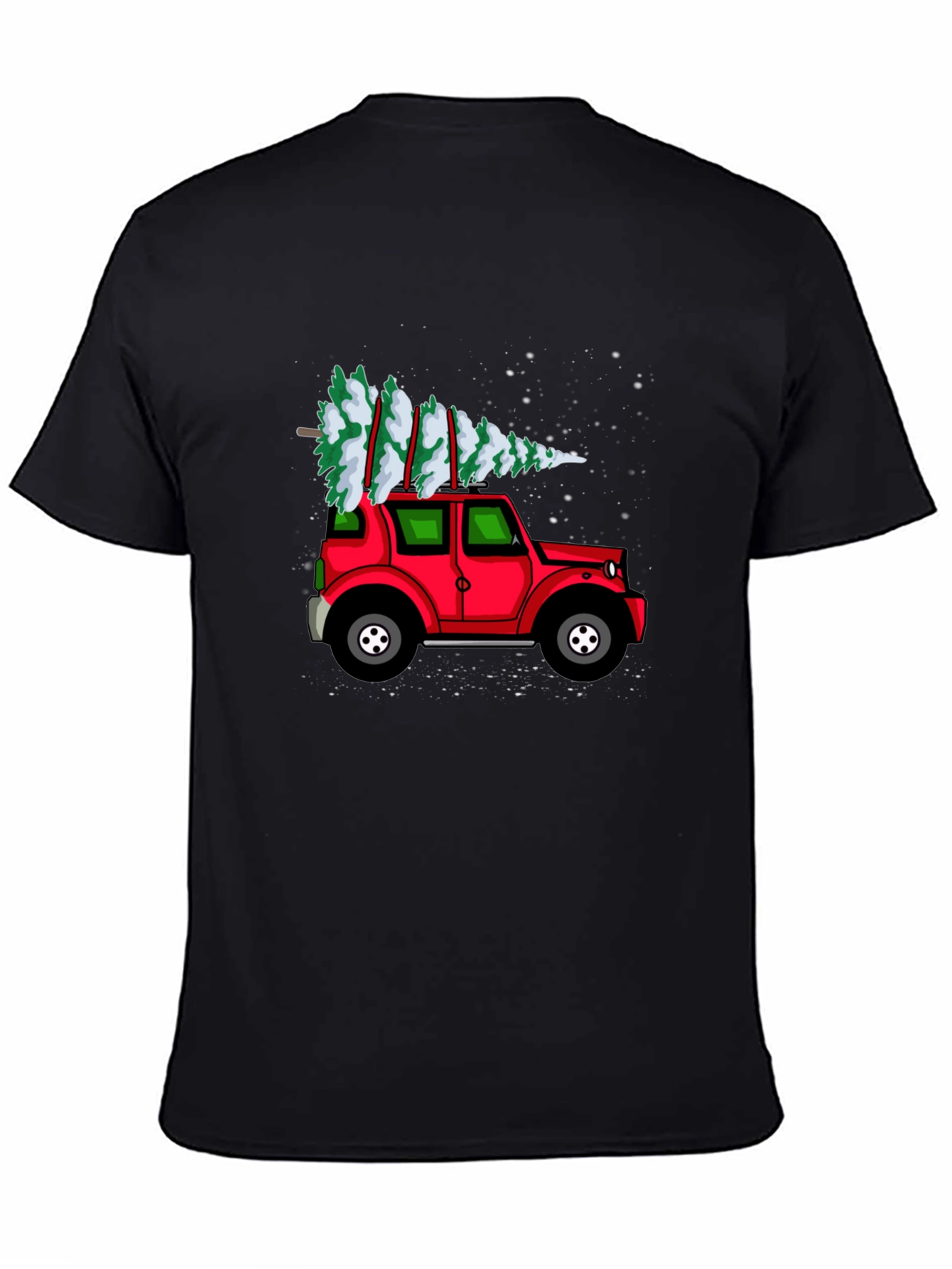 Festive Red Car Christmas Tree T-Shirt