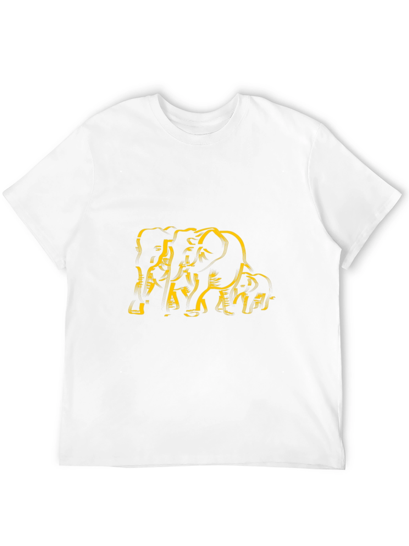 Abstract Elephant Graphic Tee - Black